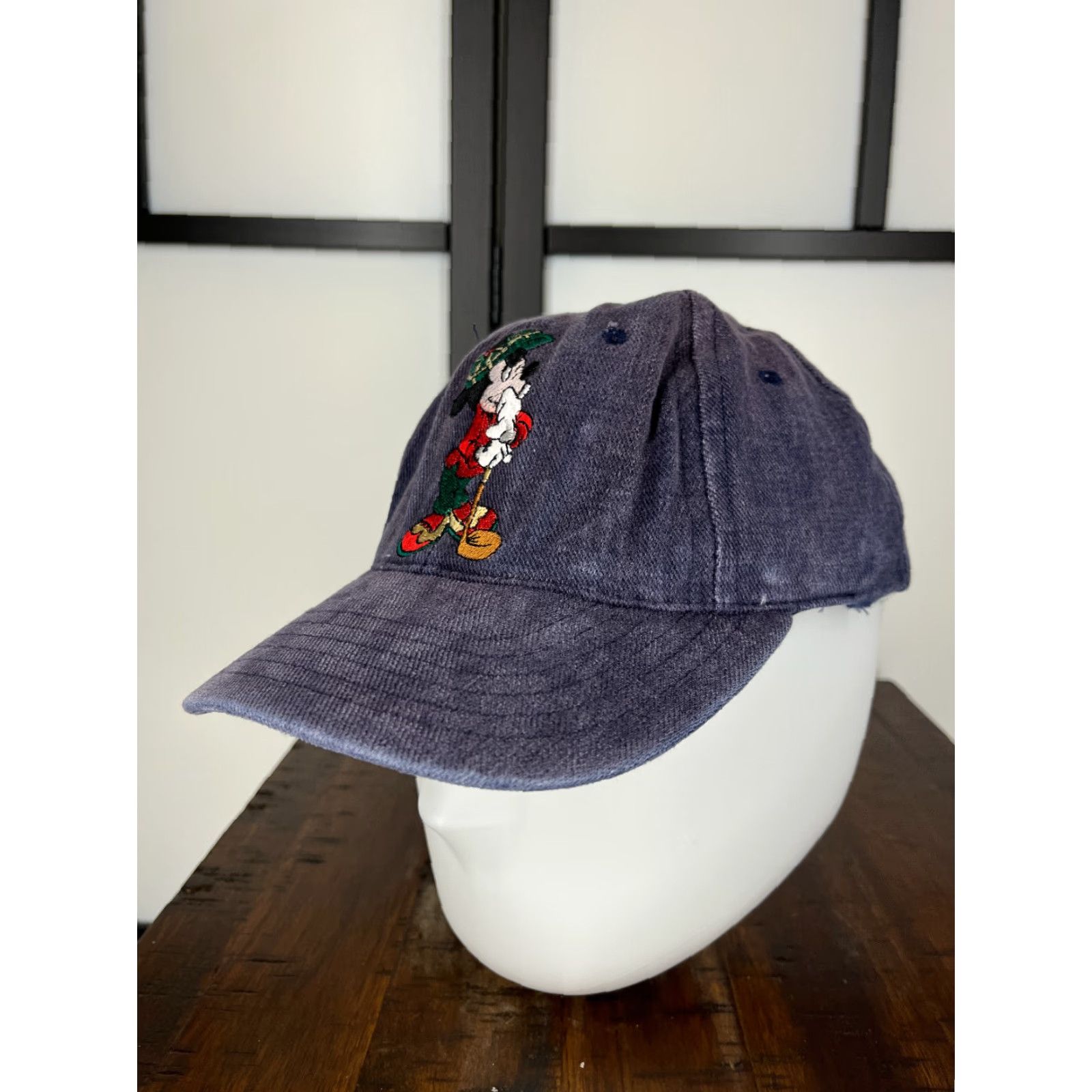 Disney VINTAGE Disney Mickey Mouse Golf Hat Cap Strap Back Adult One Size Blue Cotton Size ONE SIZE - 4 Thumbnail