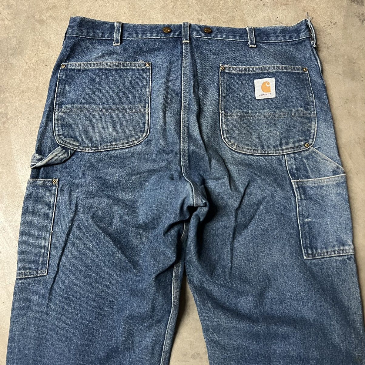 Carhartt × Vintage Vintage 2000’s Carhartt 🇺🇸 Denim Double-Knee Carpenter Pants Size US 38 / EU 54 - 5 Thumbnail