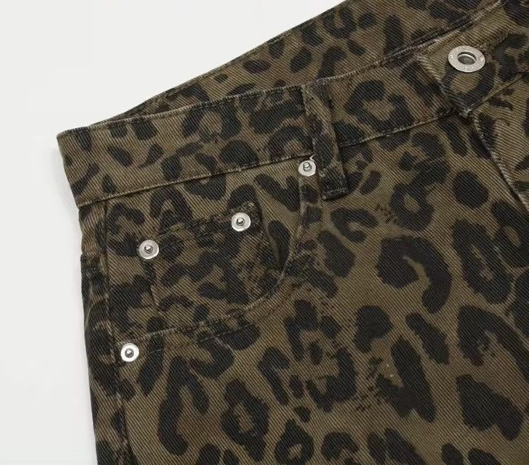 Japanese Brand × Jean Y2k Leopard Cropped Shorts Size US 32 / EU 48 - 7 Thumbnail