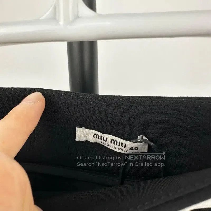 Miu Miu Miu Miu Black Cotton Women's Skirt with Bow . Size 27" / US 4 / IT 40 - 4 Thumbnail