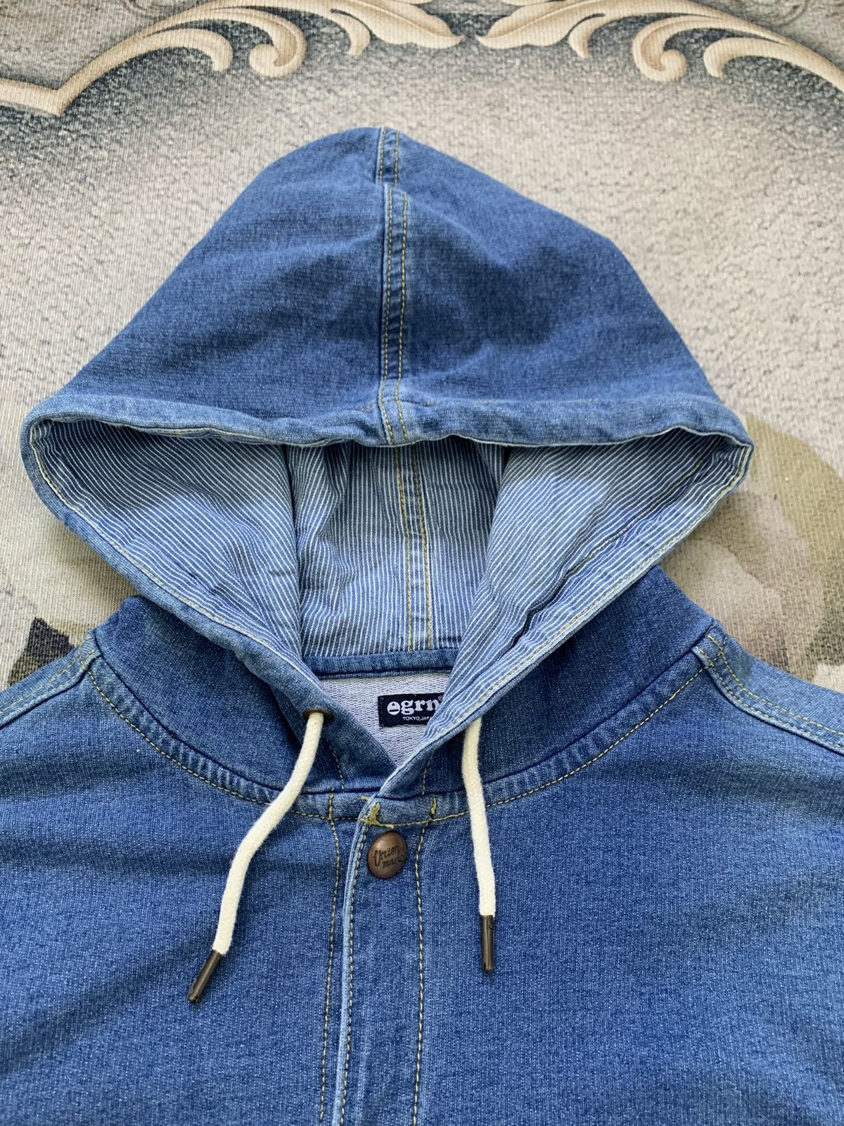 GRN Grn Tokyo Japan Jacket Hooded Union Made Buttons Size US L / EU 52-54 / 3 - 7 Thumbnail