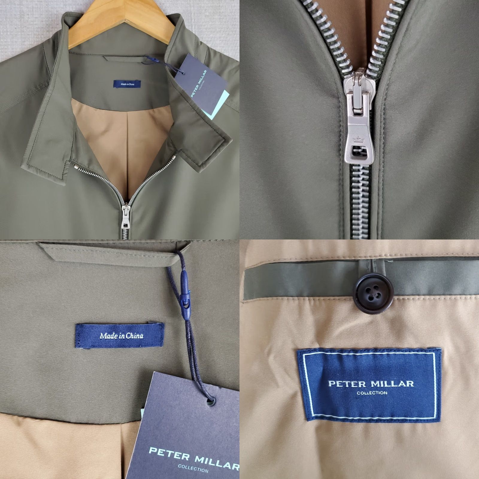 Peter Millar Peter Millar Bomber Jacket Shirt Mens L Green Wind Water Resistant Excursion Flex Flight Deck Coat Royal Crown Zip Front Pockets New With Tags Size US L / EU 52-54 / 3 - 11 Thumbnail