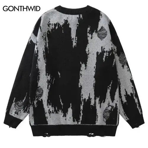 Aran Isles Knitwear Hip Hop Ripped Sweaters Grunge Y2K Vintage Size US M / EU 48-50 / 2 - 2 Thumbnail