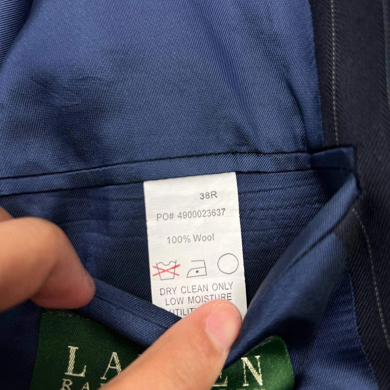 Lauren Ralph Lauren Lauren Ralph Lauren Blazer Men 38R Pinstripe Two Button Wool Size 38R - 5 Thumbnail