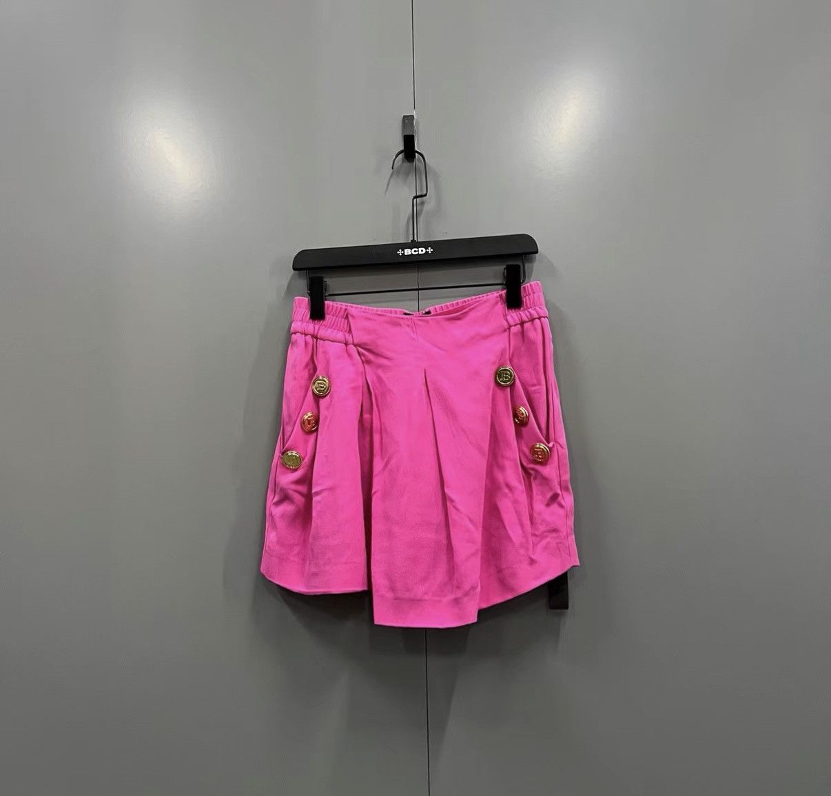 Balmain BALMAIN Pink Draped Crepe Skort J41 Size 25" / US 0 / IT 36 - 1 Thumbnail