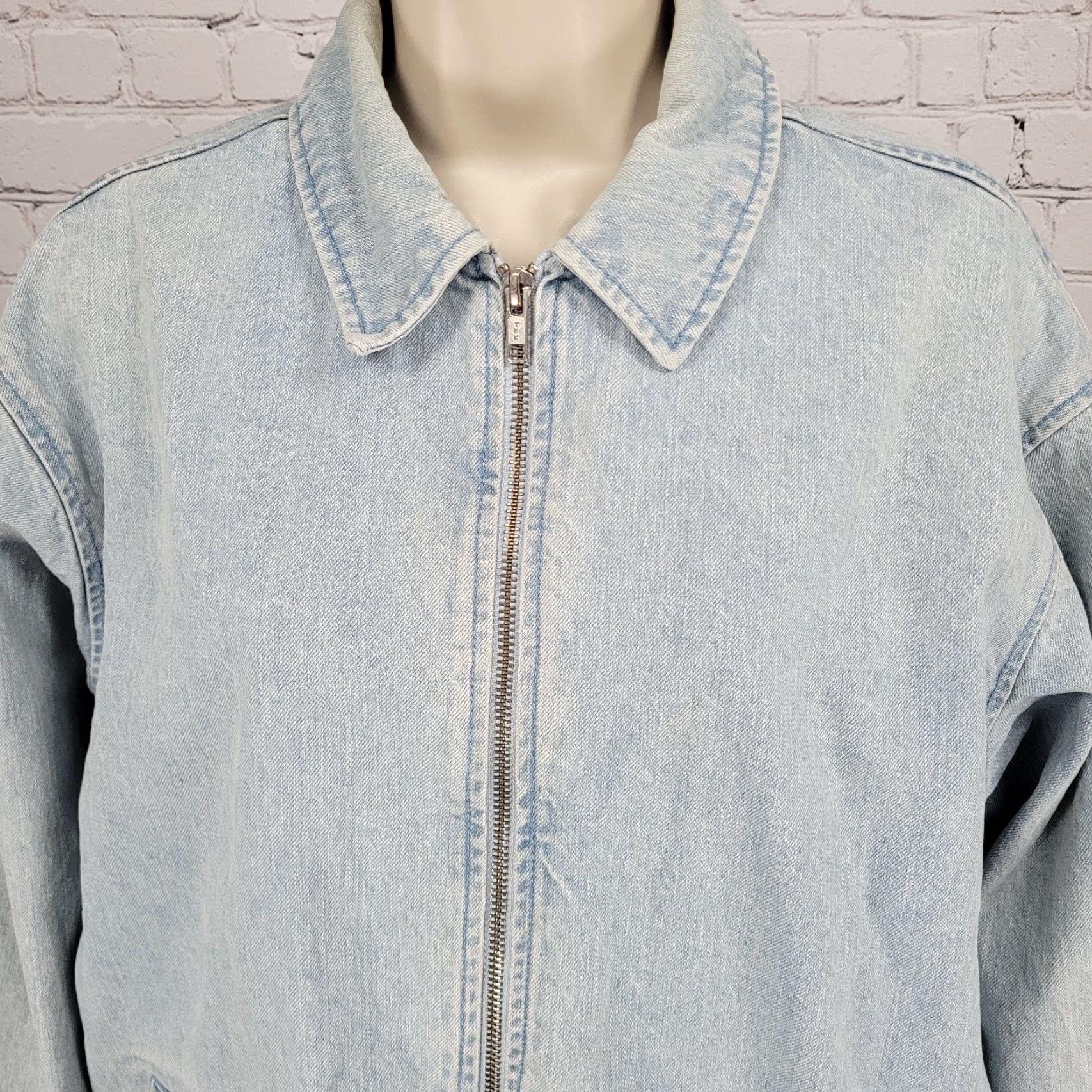 Urban Outfitters Urban Outfitters Jacket Women Small S Blue Denim Light Wash Full Zip Unlined Pockets Collared Cotton Denim Basic Jacket Size S / US 4 / IT 40 - 7 Thumbnail