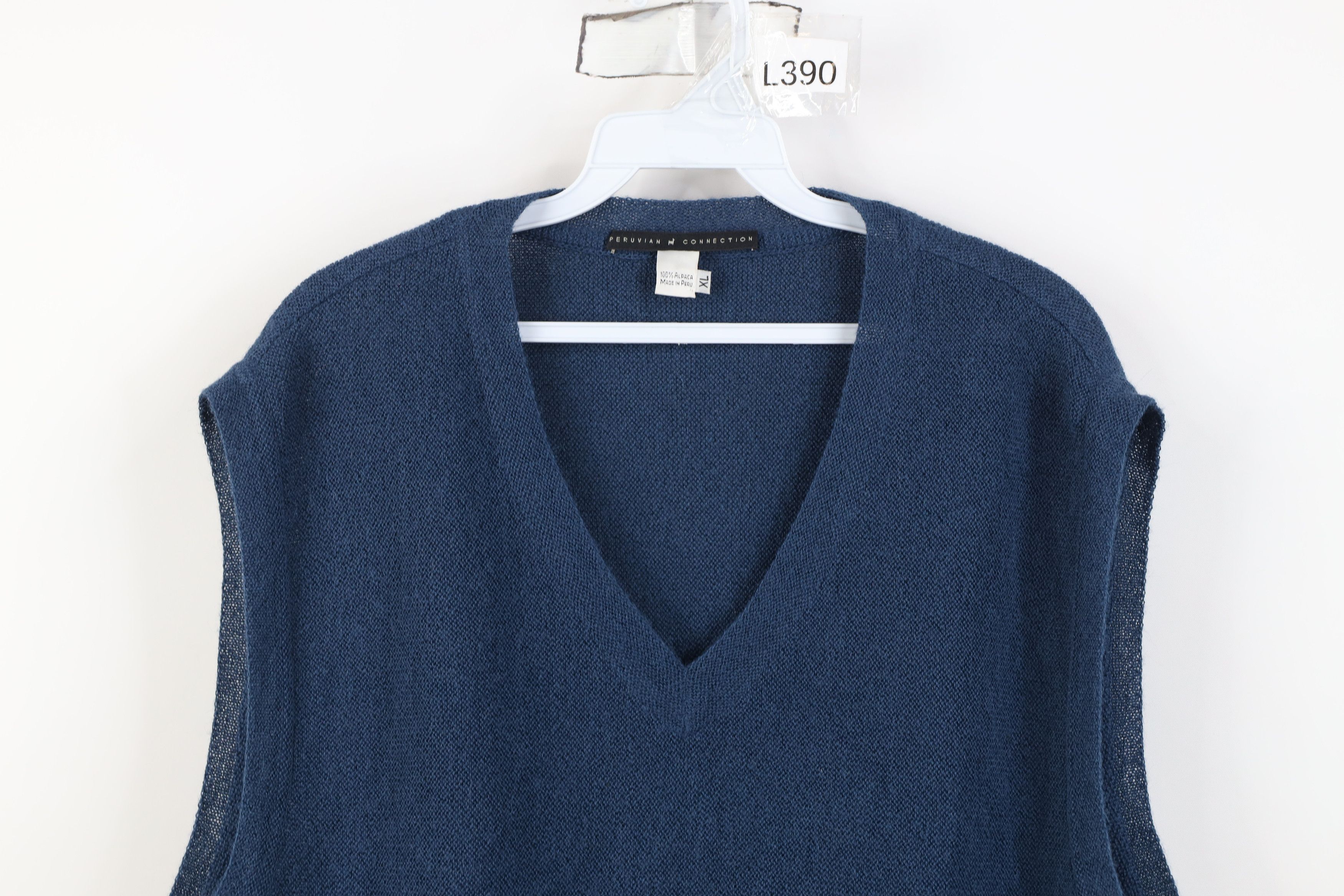 Vintage Vintage 90s Streetwear Wool Knit V-Neck Sweater Vest Blue Size XL / US 12-14 / IT 48-50 - 2 Thumbnail