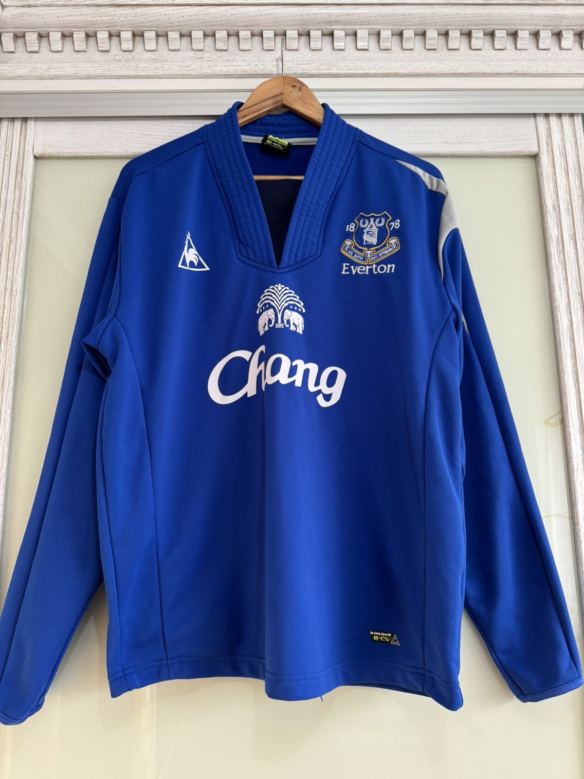 Le Coq Sportif × Vintage Vintage Everton 2009-2010 Soccer Drill Top Football Jersey Size US L / EU 52-54 / 3 - 5 Thumbnail