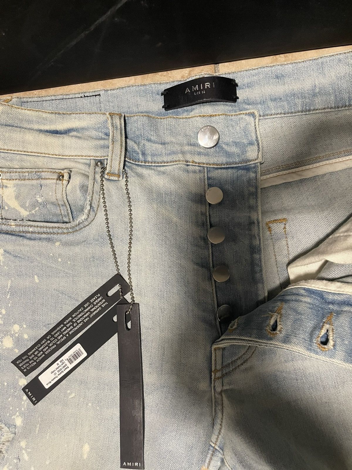 Amiri Amiri/ Bleach Splatter Trasher Mlnus Size US 32 / EU 48 - 2 Thumbnail