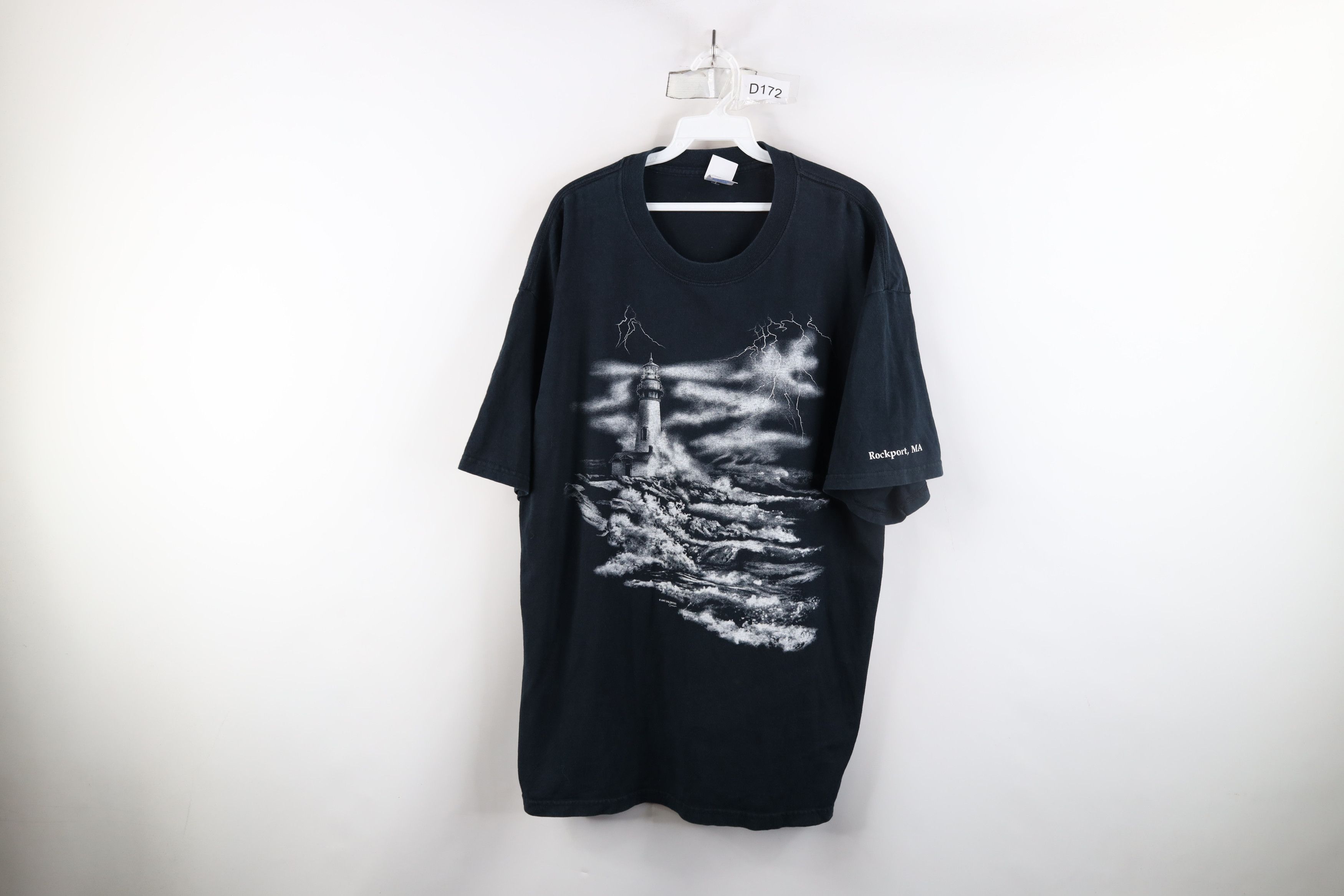 Vintage Vintage 90s Streetwear Lighthouse Ocean Beach T-Shirt Size US XL / EU 56 / 4 - 1 Thumbnail