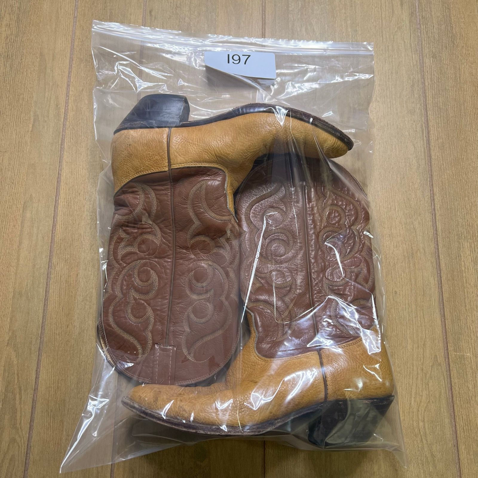 Vintage Nocona USA Cowboy Boots Mens 11 C Brown Tan Western Leather Size US 11 / EU 44 - 17 Thumbnail