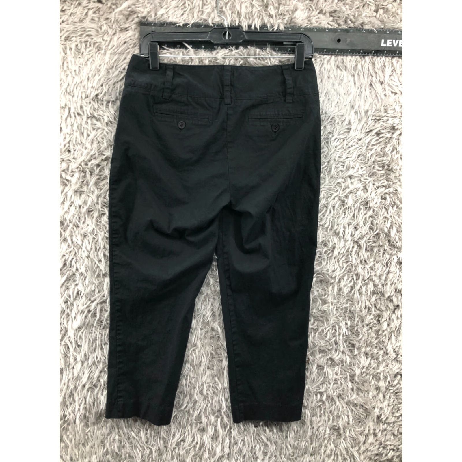 Vintage Dana Buchman Signature Capri Pants Size 4 Womens Mid Rise Hook Eye Black Knit Pant Capris Casual Formal Size 27" / US 4 / IT 40 - 5 Thumbnail