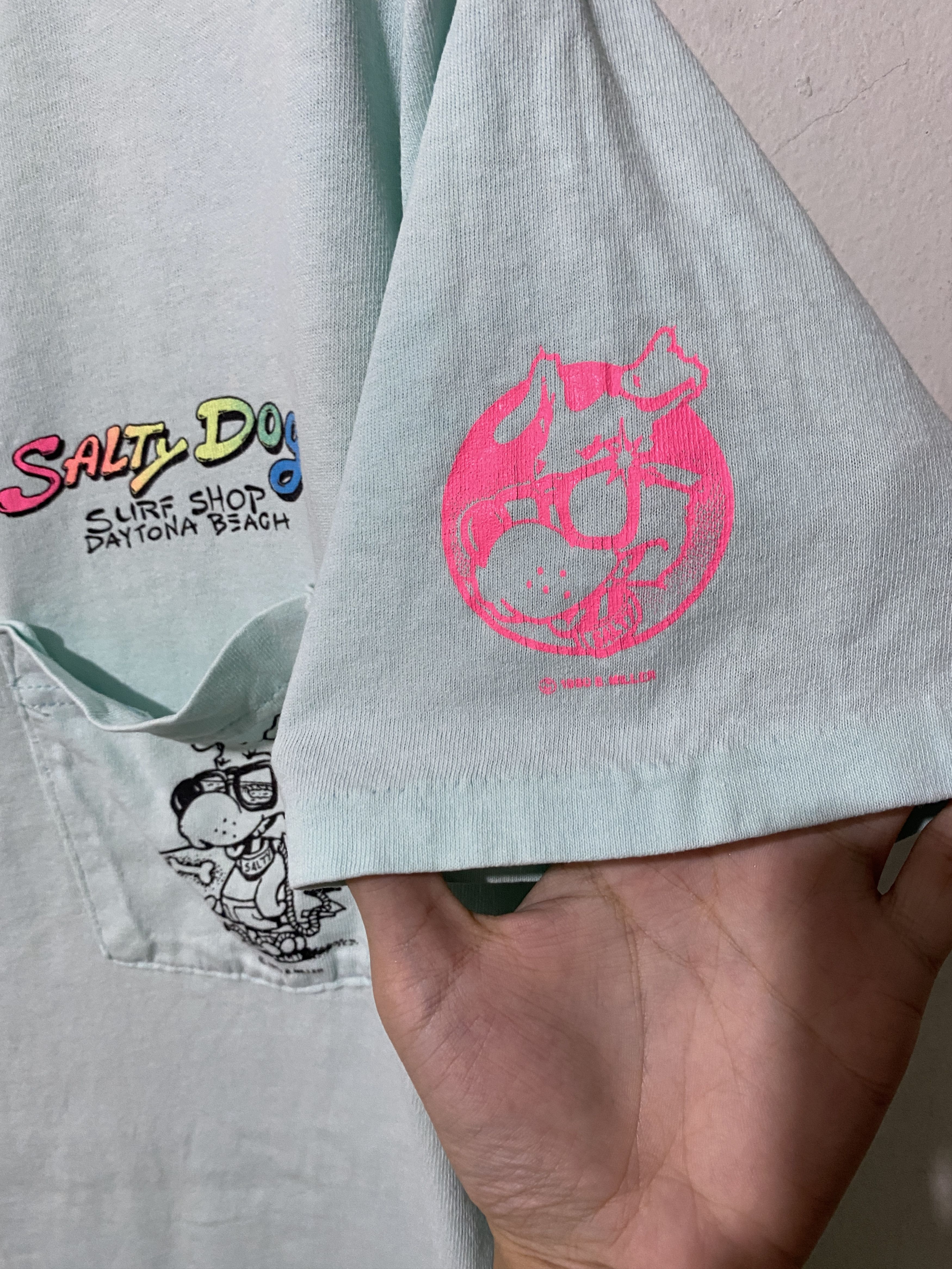 Vintage Vintage 80s Salty Dog Pocket Tee Size US M / EU 48-50 / 2 - 8 Thumbnail