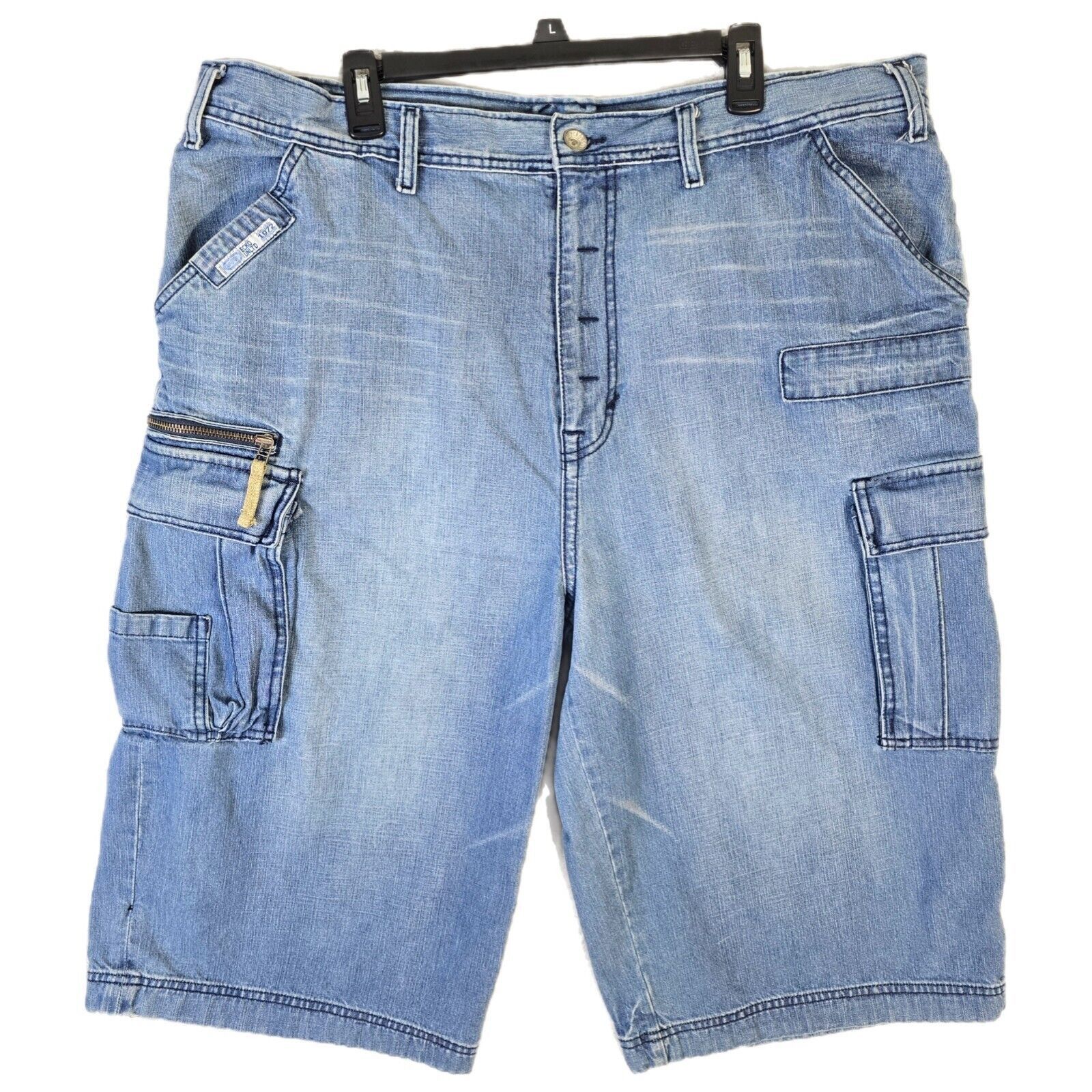 Ecko Unltd. Vtg Ecko Unltd Denim Shorts Mens 40 Blue Baggy Cargo Y2K Size US 40 / EU 56 - 1 Thumbnail