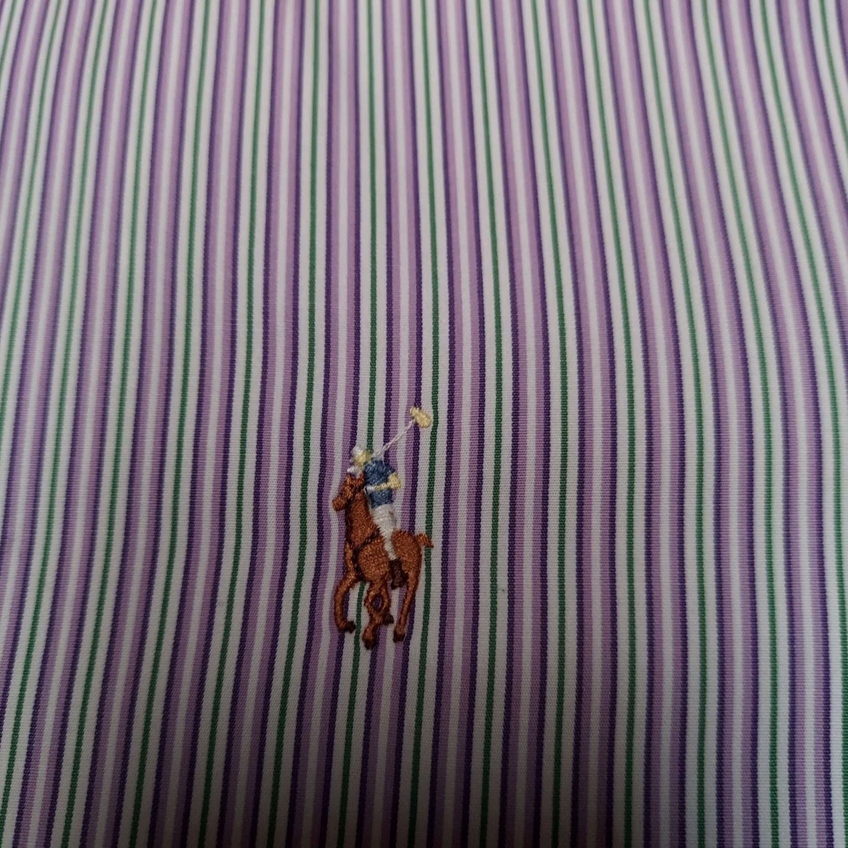 Ralph Lauren Ralph Lauren Mens Classic Fit Button-Down Dress Shirt Size 16 34/35 Striped Purple Size 42R - 3 Thumbnail