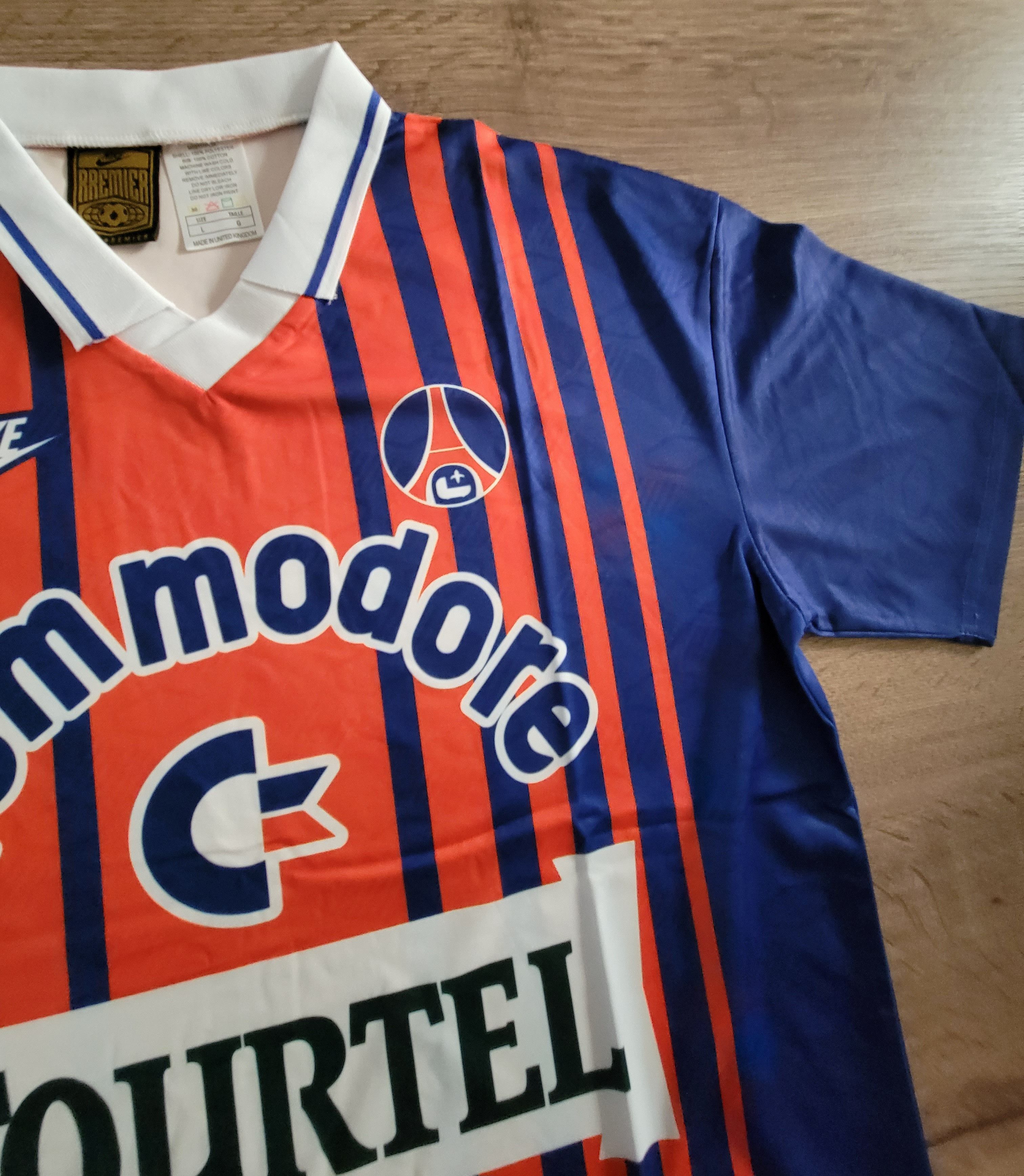 Other Paris S.G. 1993/1994 Vintage Soccer Jersey trikot camiseta Size US L / EU 52-54 / 3 - 6 Thumbnail