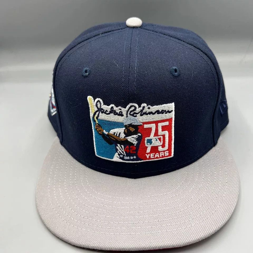 New Era Jackie Robinson 42 Hat Men 7 1/2 75th Years Fitted Cap Size ONE SIZE - 2 Thumbnail