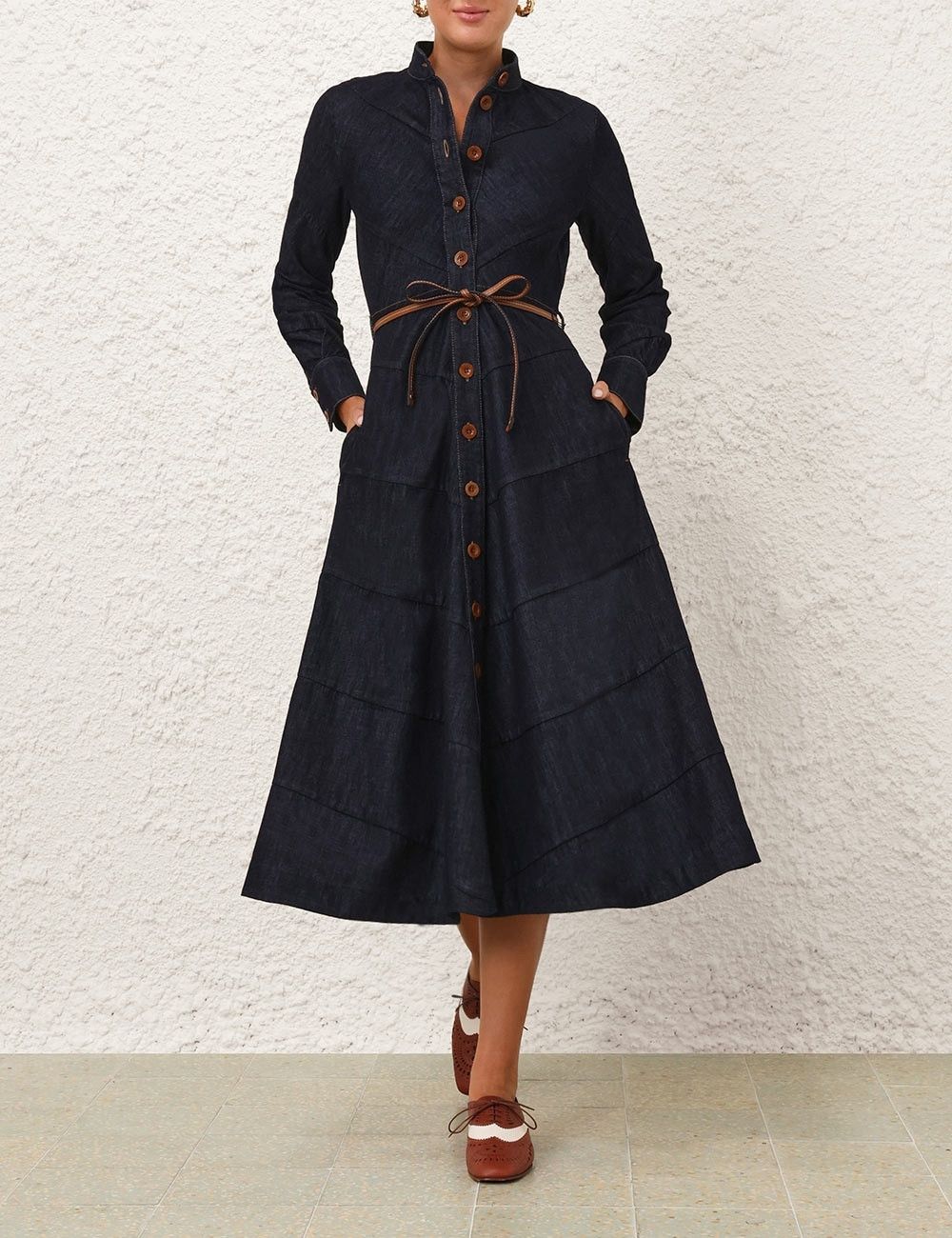 Zimmermann oc11z1025 Acacia Denim Shirt Dress in Blue Size M / US 6-8 / IT 42-44 - 2 Thumbnail