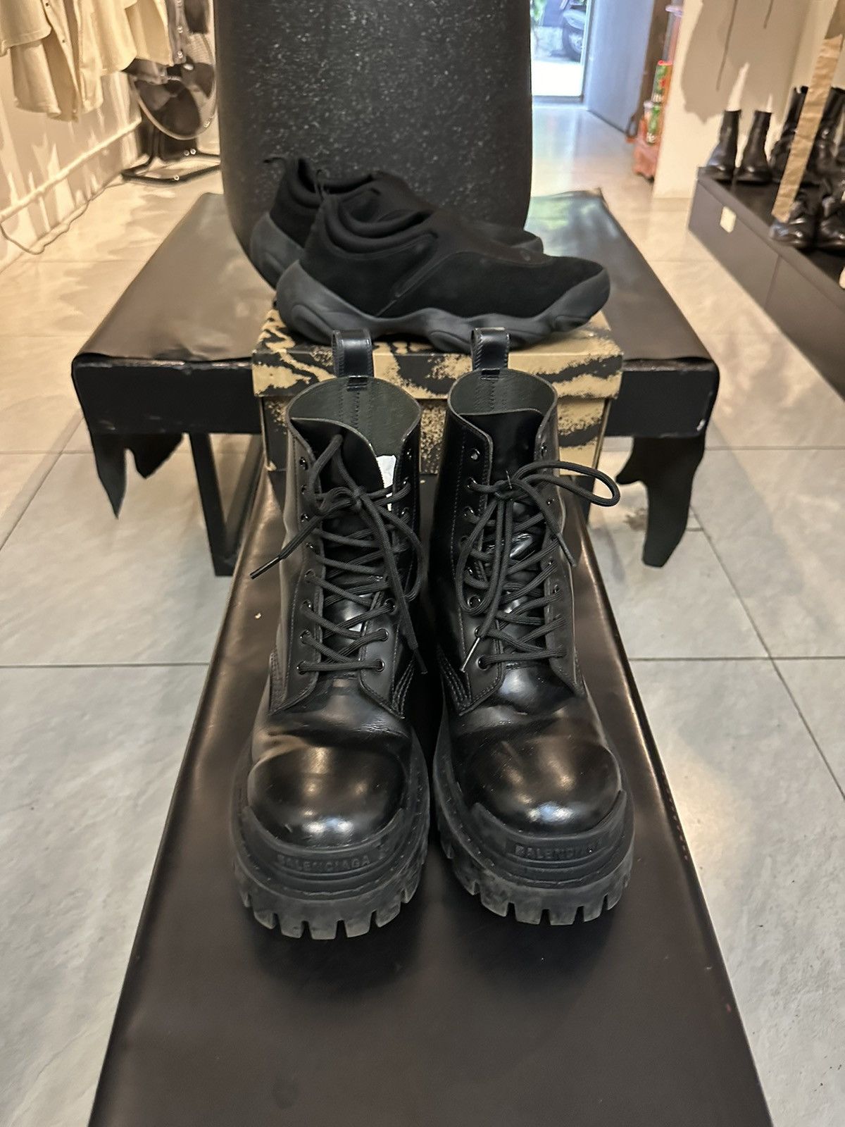 Balenciaga BALENCIAGA STRIKE LACE-UP BOOTS | Grailed