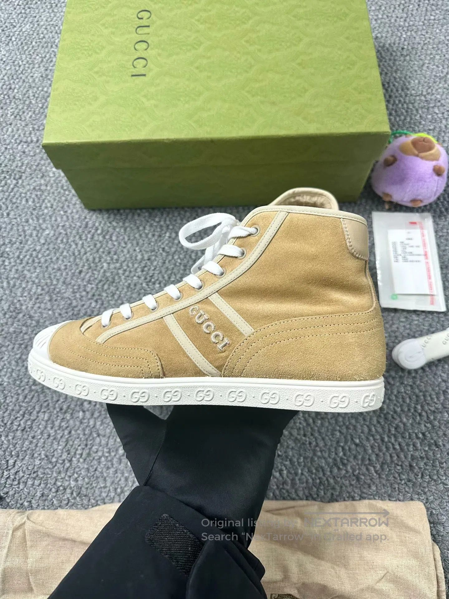 Gucci Guicci Brown High-Top Fleece Leisure Sneakers| Size US 9.5 / IT 39.5 - 4 Thumbnail