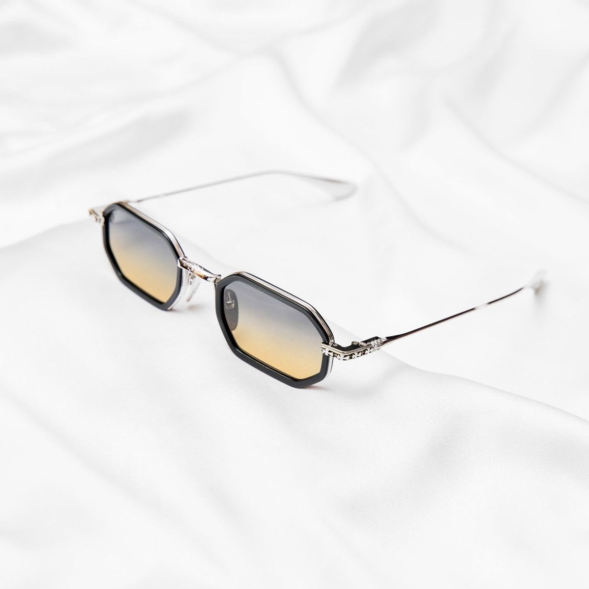 Chrome Hearts CHROME HEARTS STYLIDA BLACK/SHINY SILVER SUNGLASSES Size ONE SIZE - 1 Thumbnail