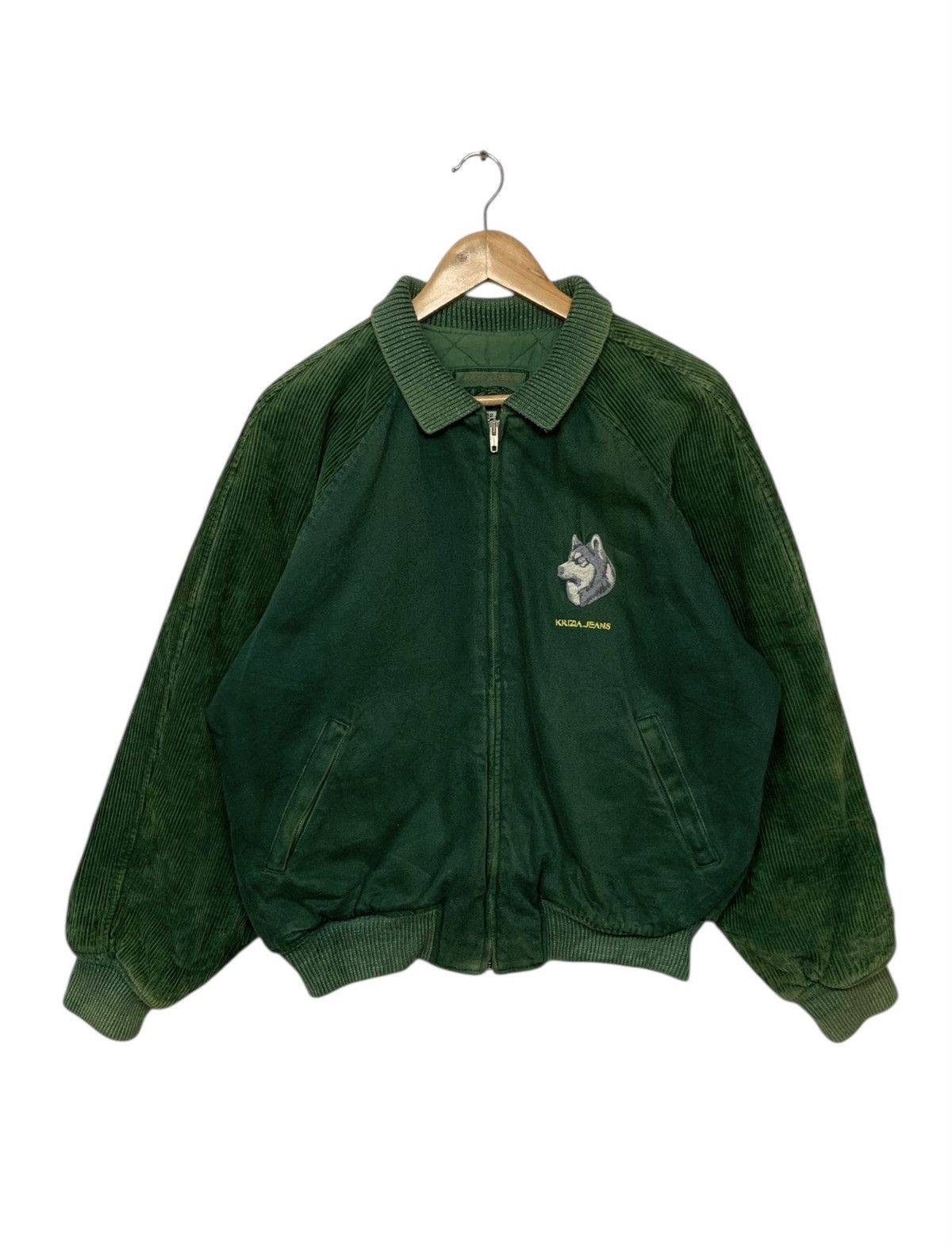 Designer × Krizia Uomo × Vintage Vintage Krizia Jeans Bombers Zipper Down Jacket Size US L / EU 52-54 / 3 - 1 Thumbnail