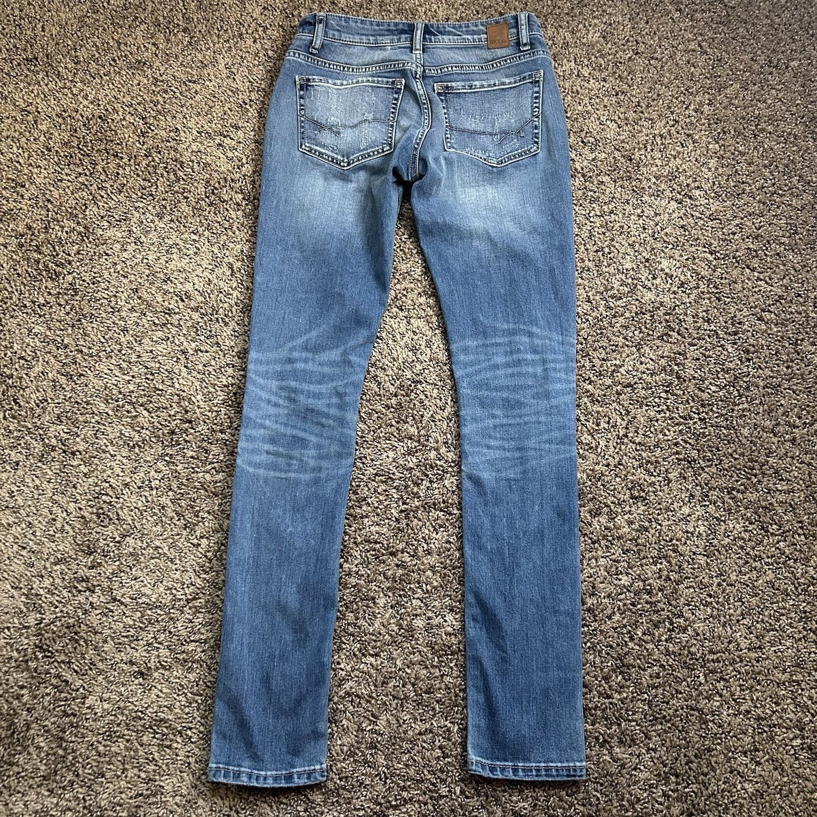 BKE BKE Stella Skinny Womens Size 25R Medium Wash Denim Low Rise Size 25" / US 0 / IT 36 - 7 Thumbnail