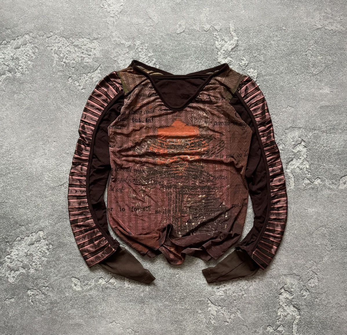 Jean Paul Gaultier × Vintage Save the queen all printed top long sleeve mesh blouse shirt Size M / US 6-8 / IT 42-44 - 1 Thumbnail