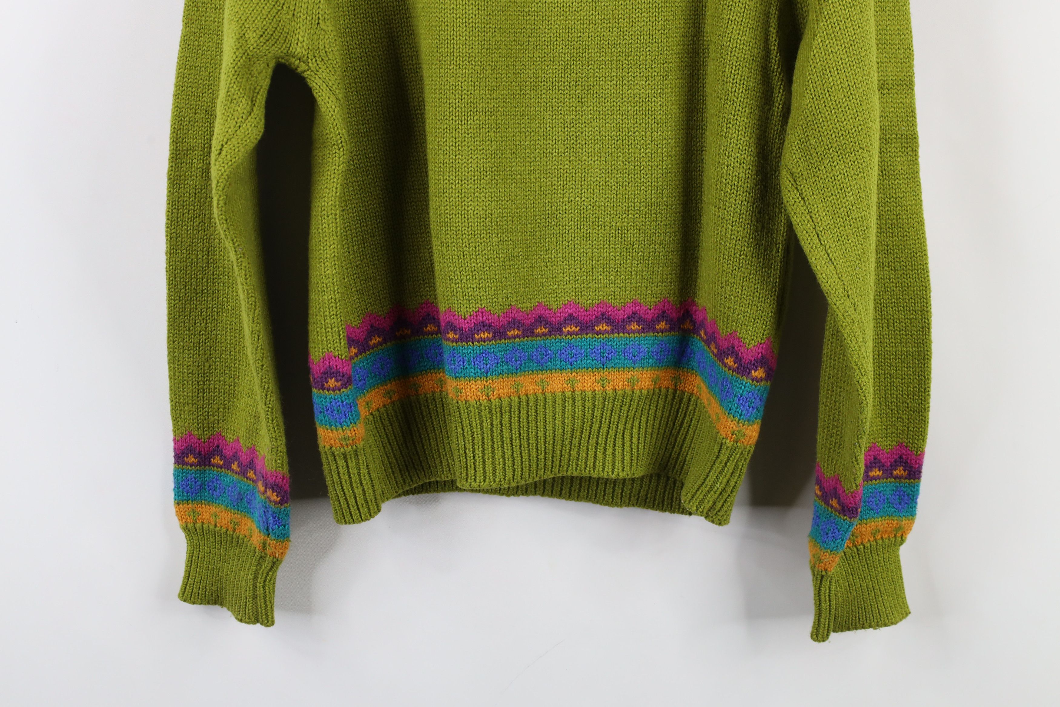 Vintage Vintage 90s Streetwear Blend Knit Rainbow Fair Isle Sweater Size S / US 4 / IT 40 - 10 Thumbnail