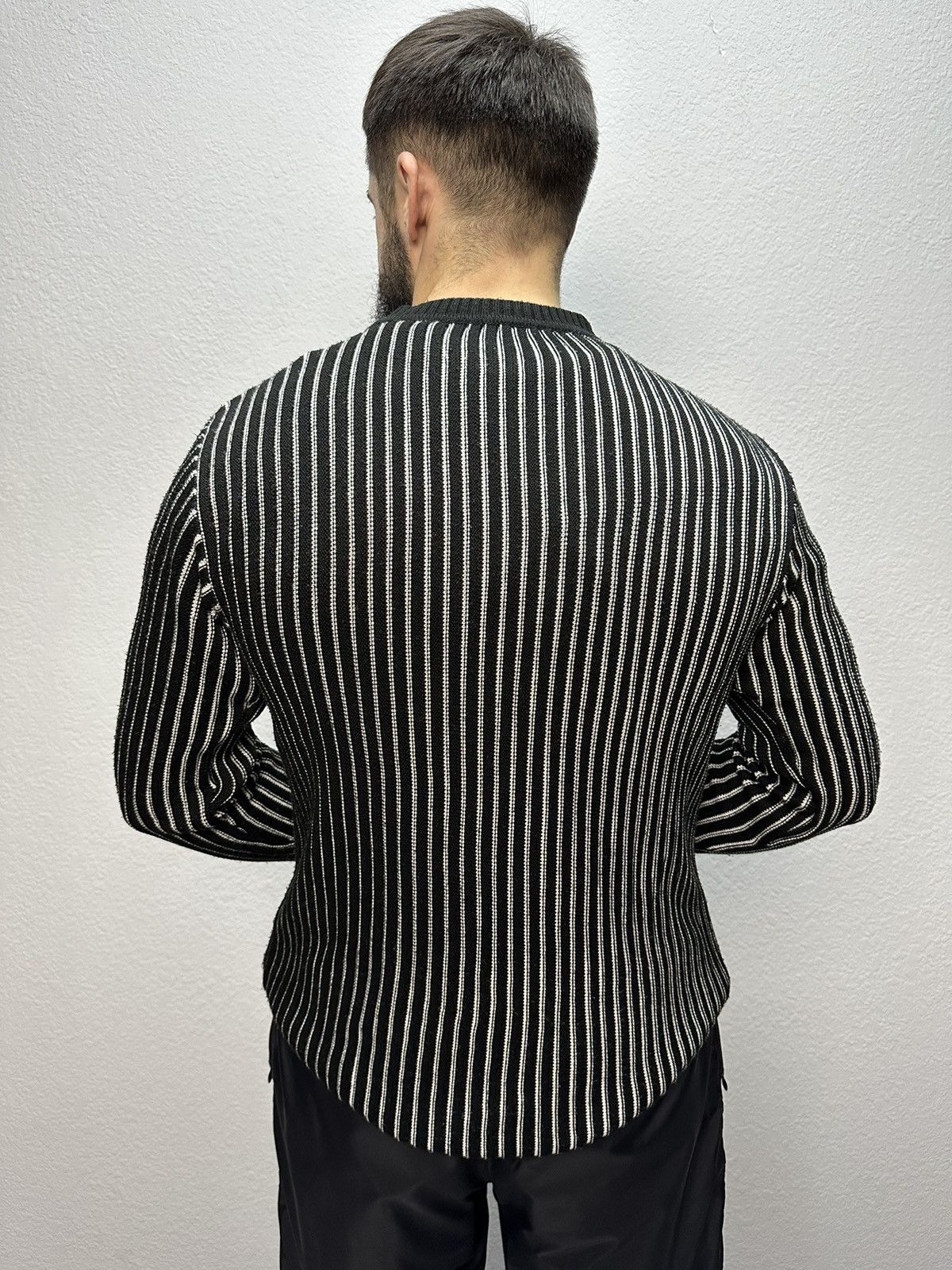 Vintage Vintage Dolce Gabbana Knitted Sweater Striped Ribbed Washed Size US L / EU 52-54 / 3 - 3 Thumbnail