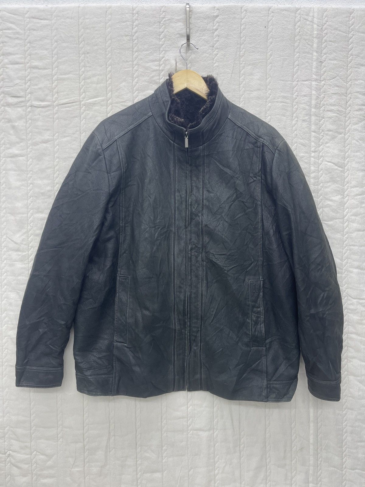 DAKS × Vintage STEALS💥DAKS GOLF RABBIT SHEARLING LEATHER JACKET Size US L / EU 52-54 / 3 - 1 Thumbnail