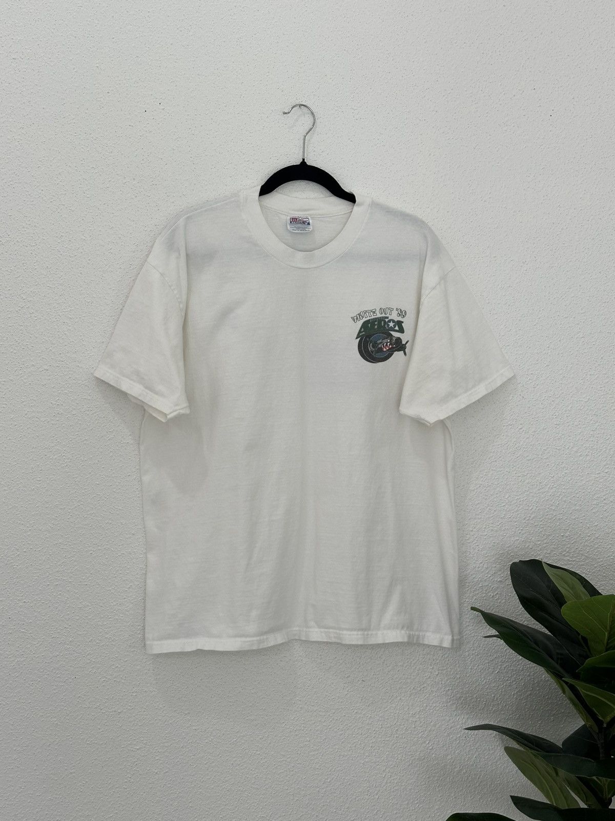 NHL Vintage 90s Houston Aeros White Out ‘99 Promo T-shirt XL Size US XL / EU 56 / 4 - 4 Thumbnail