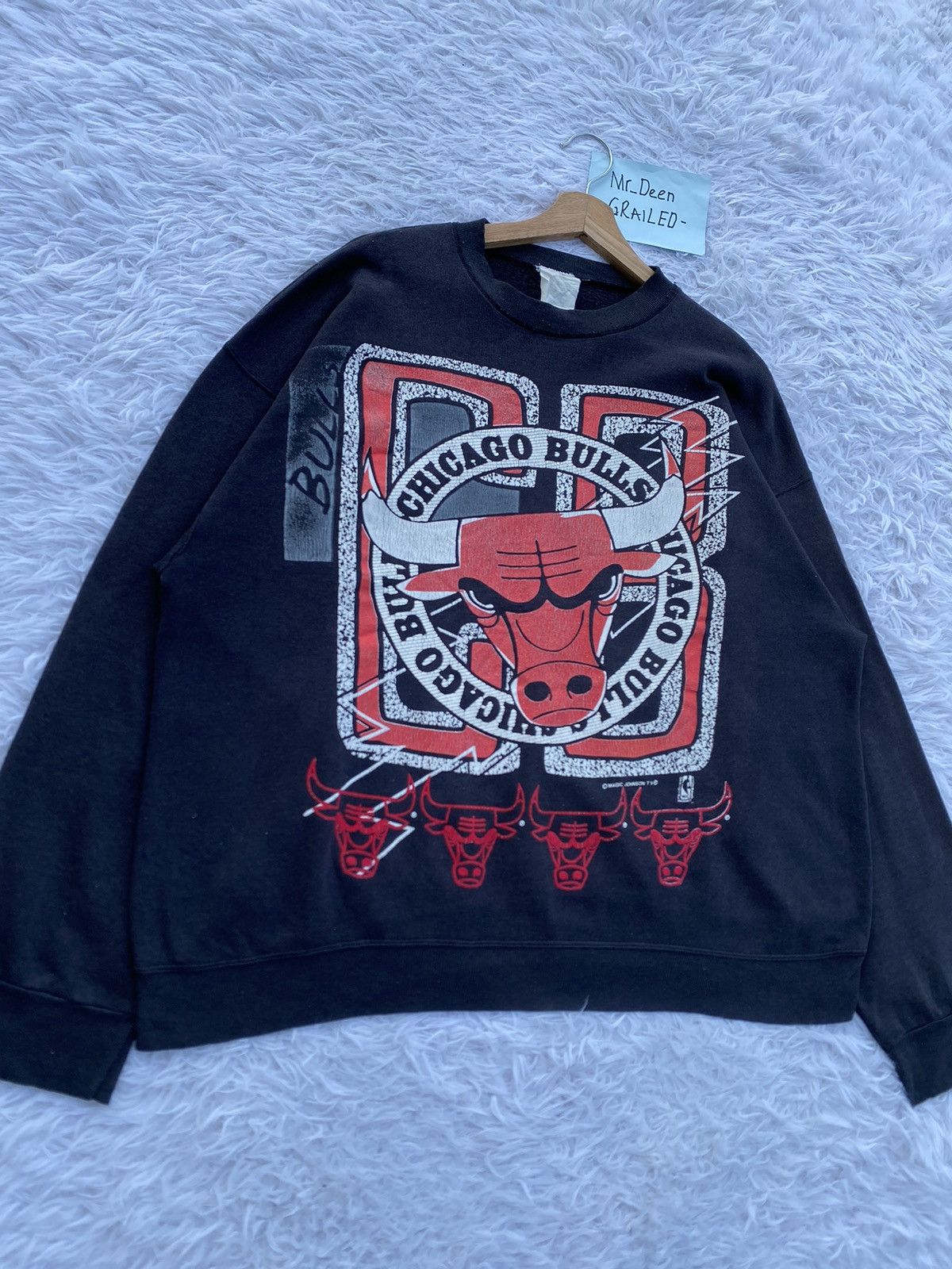 NBA Rare Vintage 90s Chicago Bulls Sweater Size US M / EU 48-50 / 2 - 2 Thumbnail