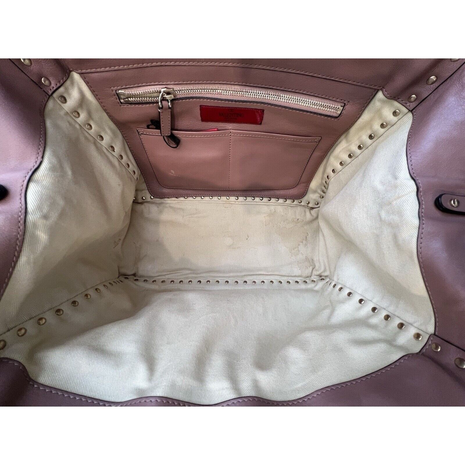 Valentino Valentino Garavani Vitello Rockstud Tote Pale Blush Poudre Size ONE SIZE - 9 Thumbnail