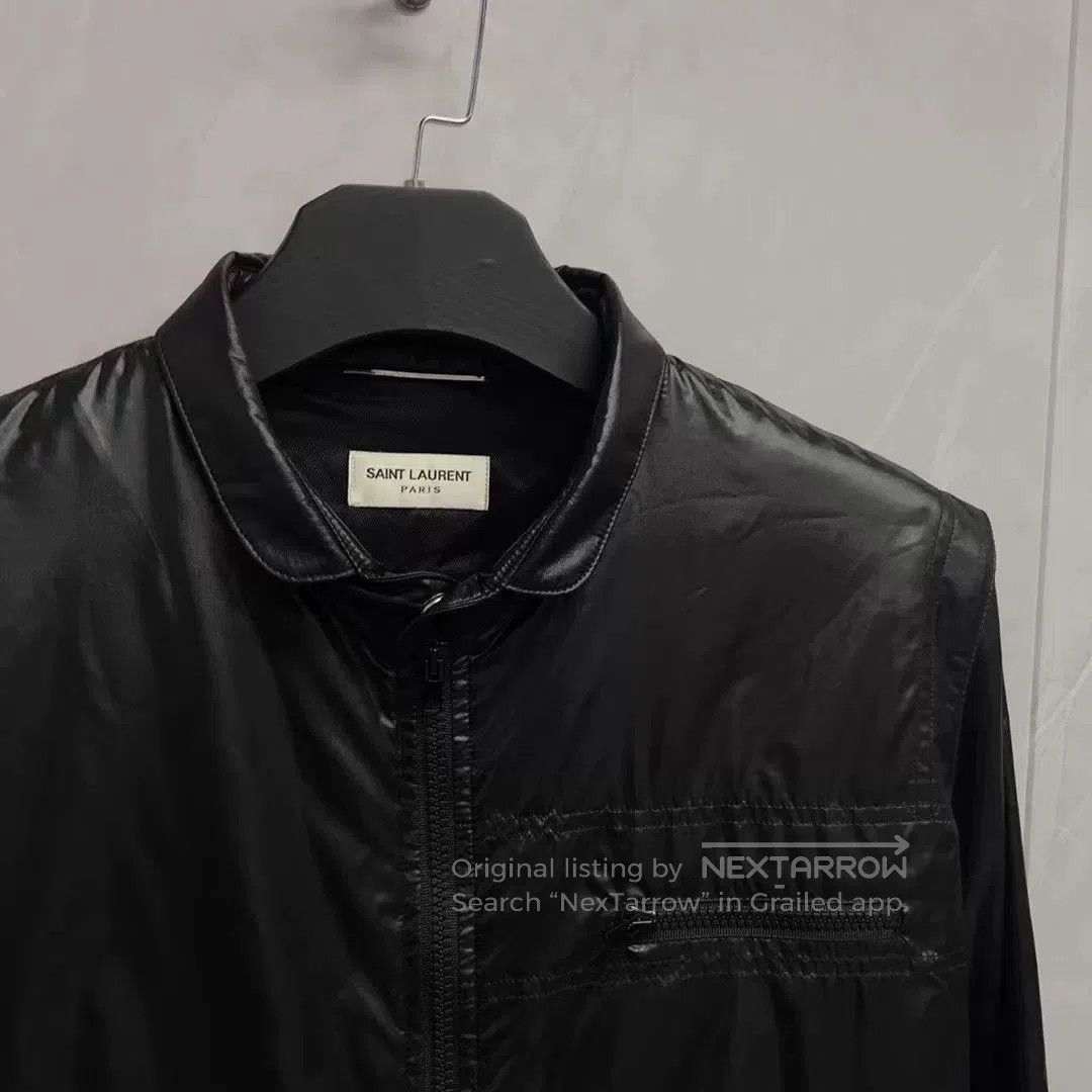 Saint Laurent Paris Saint Laurent Black Shiny Jacket. Size US L / EU 52-54 / 3 - 3 Thumbnail