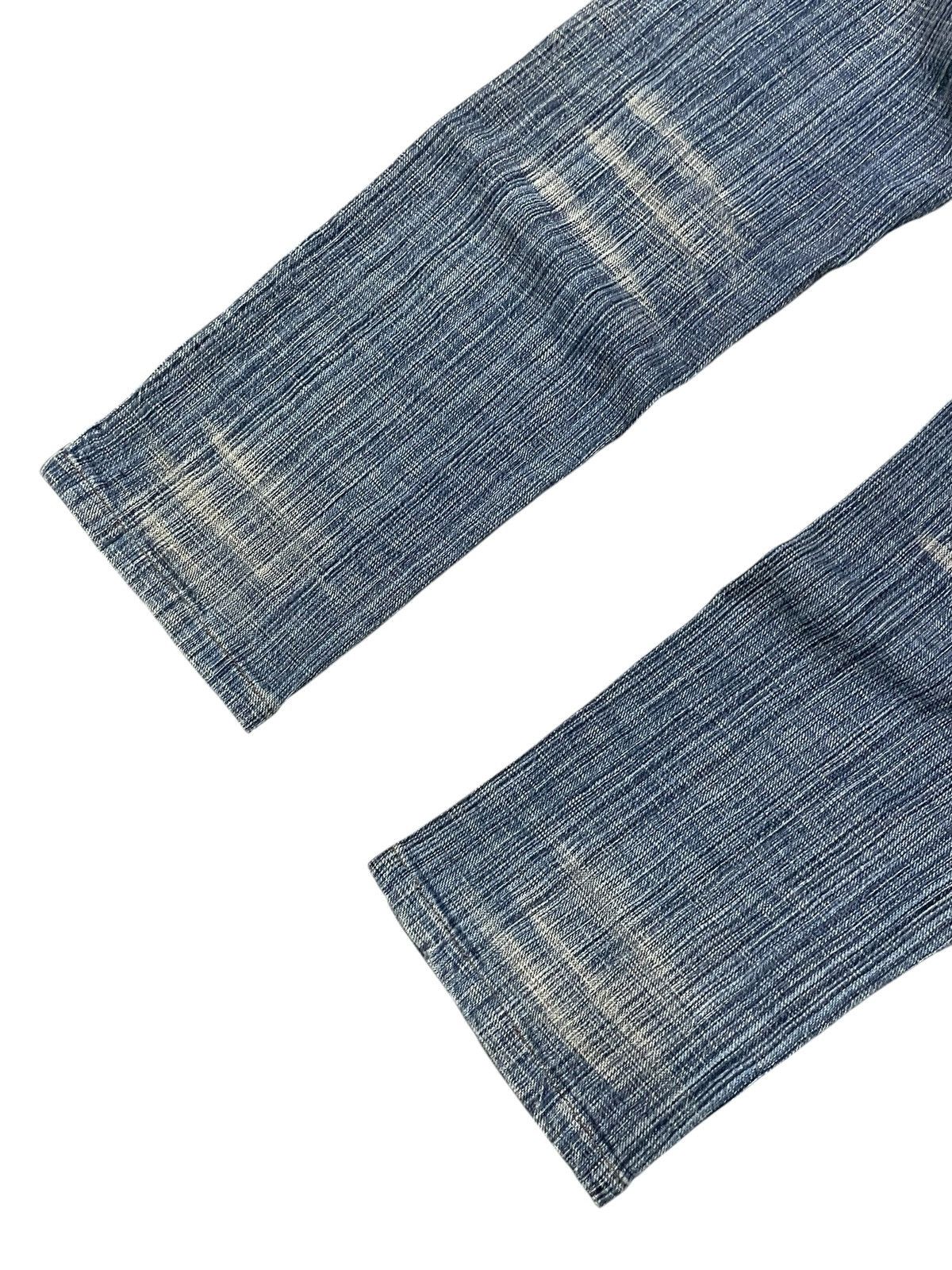 Blue Blue Japan × Hysteric Glamour × Japanese Brand Gumu International Indigo Wash Hand Stripped Woven Jeans Size US 30 / EU 46 - 14 Thumbnail