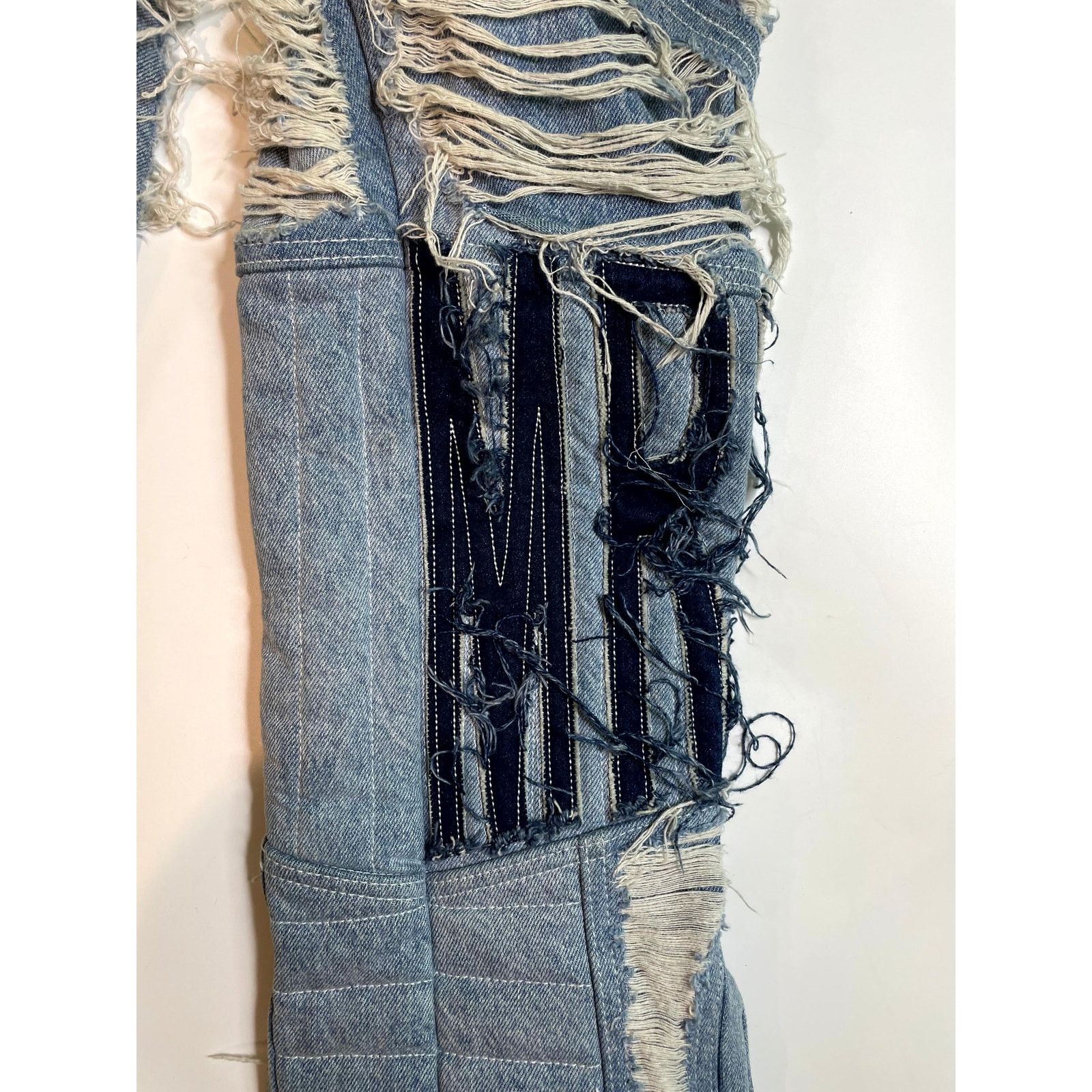 Who Decides War WDW Moto Denim Ligth Wash Jeans Size US 30 / EU 46 - 3 Thumbnail
