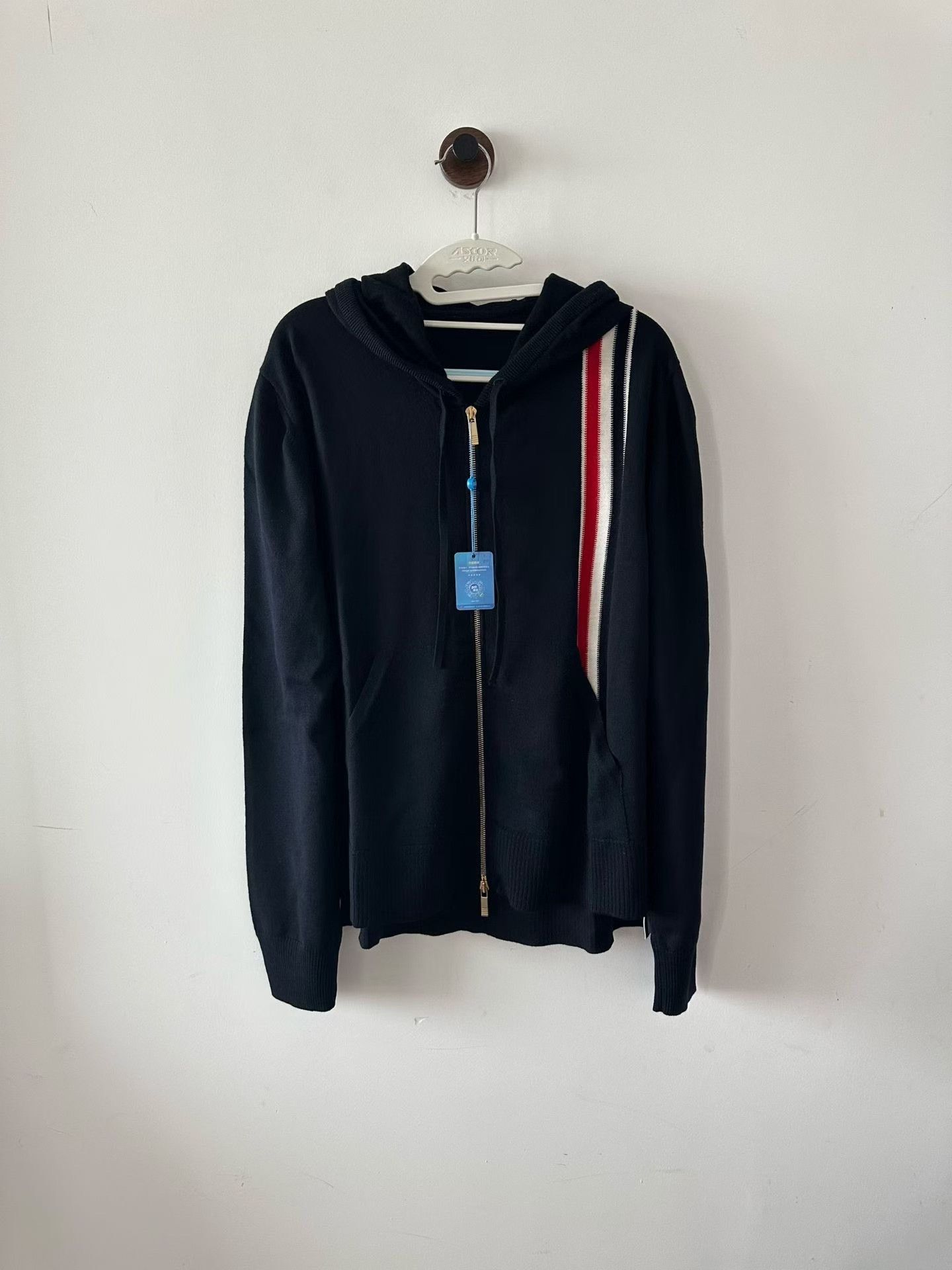 Thom Browne Thom Browne Striped Wool Zip Hoodie Size US L / EU 52-54 / 3 - 1 Thumbnail