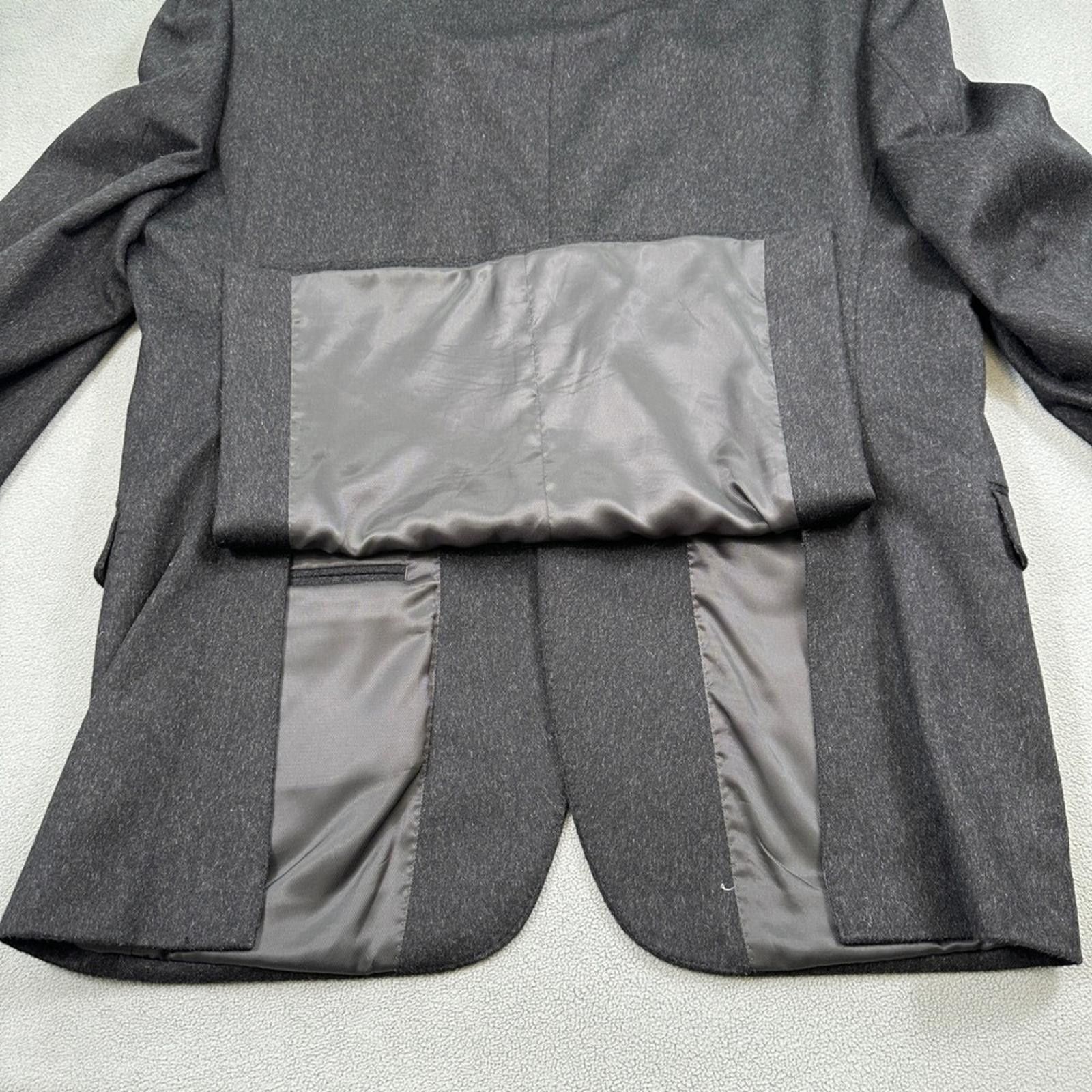Saks Fifth Avenue Saks Fifth Avenue Blazer 44R Mens Gray Wool Blend Sport Coat Size 44R - 10 Thumbnail