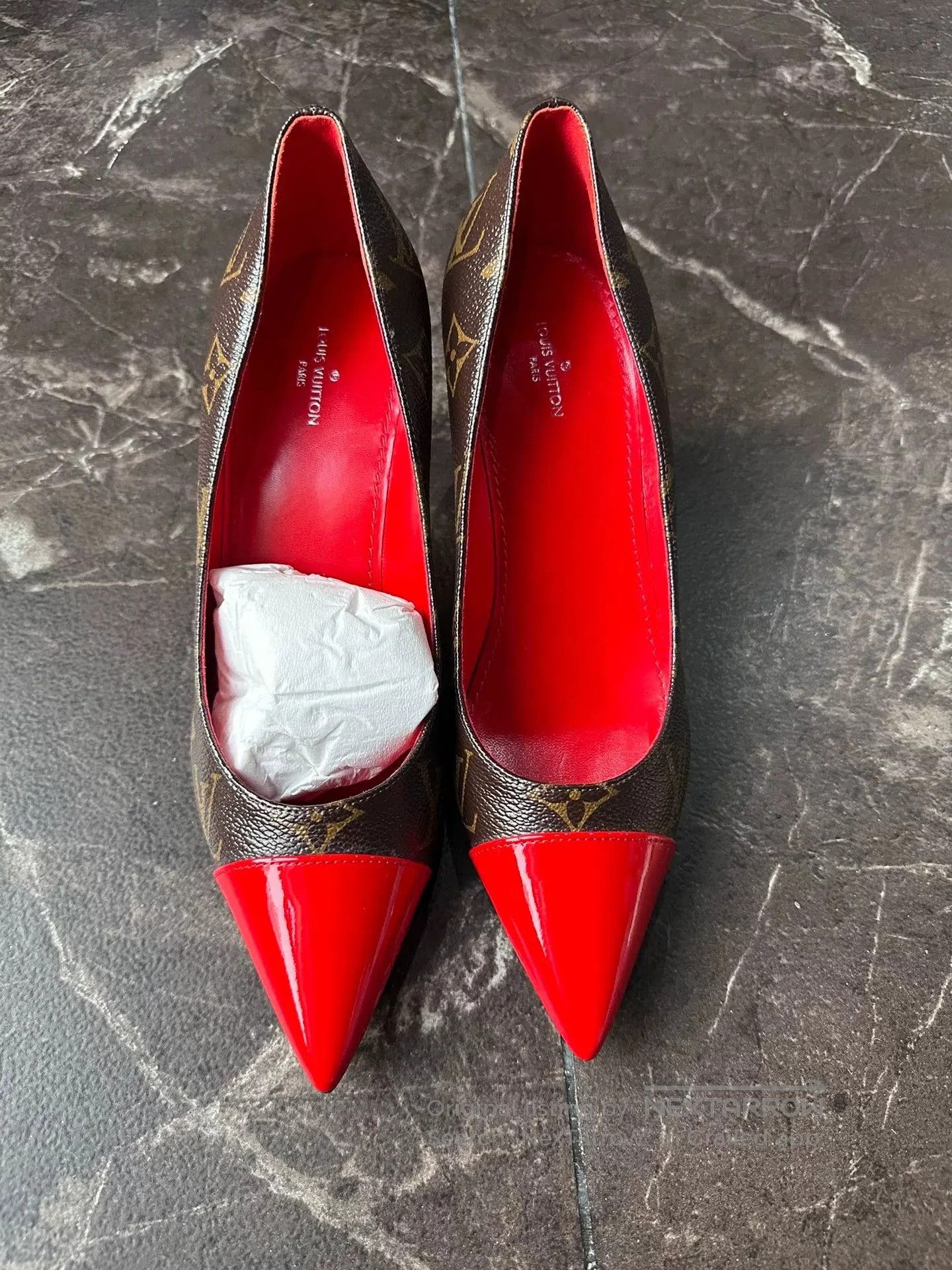Louis Vuitton Louis Vuitton Monogram Red Leather Heels. Size US 6 / IT 36 - 2 Thumbnail