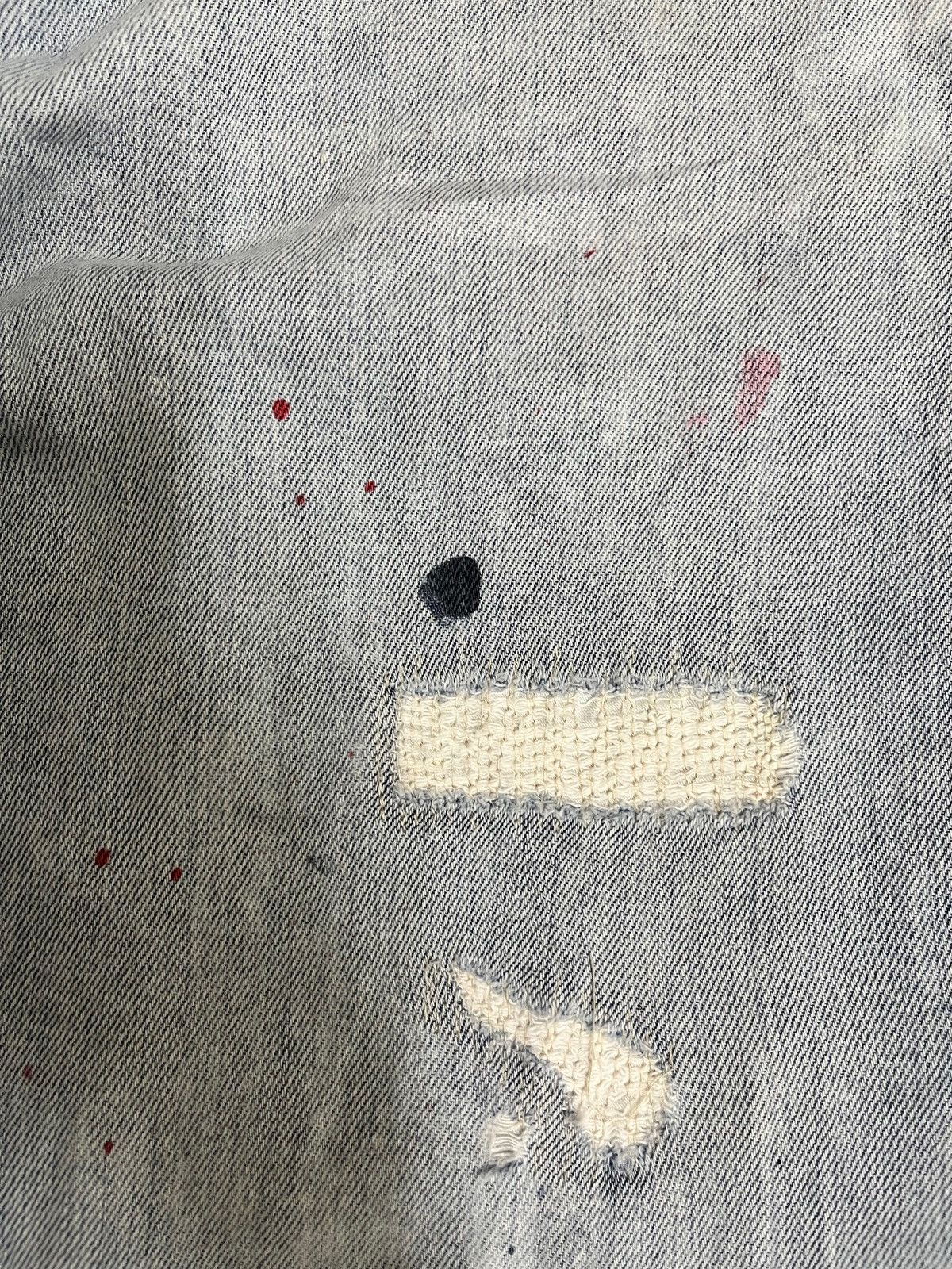 Japanese Brand × Jun Takahashi × Uniqlo Vintage Japanese Uniqlo Distressed Paint Artwork Style Denim Size US 32 / EU 48 - 6 Thumbnail