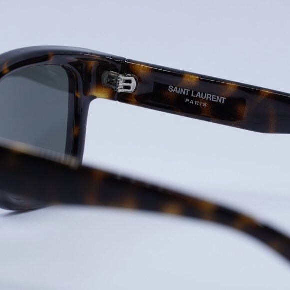 Saint Laurent Paris Saint Laurent SL674 003 Sunglasses Havana Square Frame, Grey Size ONE SIZE - 8 Thumbnail