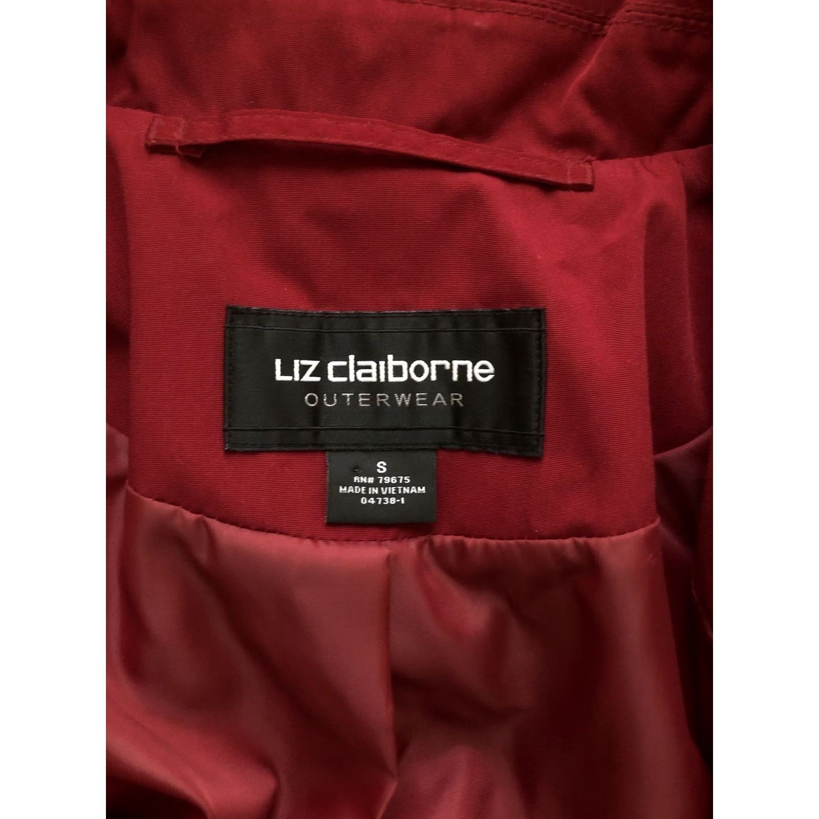 Liz Claiborne Liz Claiborne Rain Coat Coat S Red 3 Button Belted Midi Trench Glam Career Women B Size S / US 4 / IT 40 - 5 Thumbnail