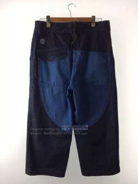 porter classic denim wide pants for men.