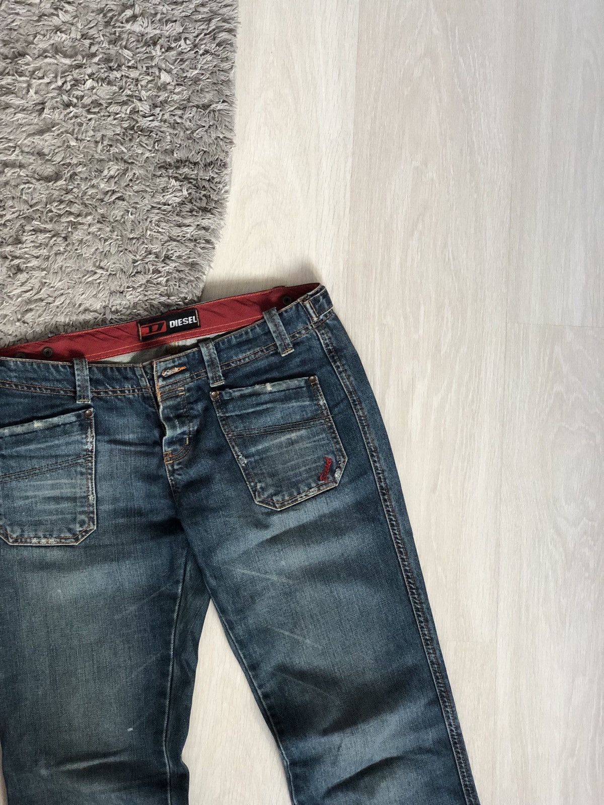 Diesel × Vintage Vintage Diesel Y2K Flared Denim Jeans Size 32" / US 10 / IT 46 - 2 Thumbnail