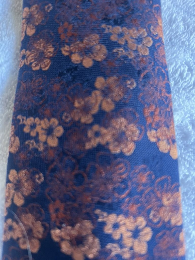 Jos. A. Bank Jos A Bank Navy & Copper tie Size ONE SIZE - 2 Thumbnail
