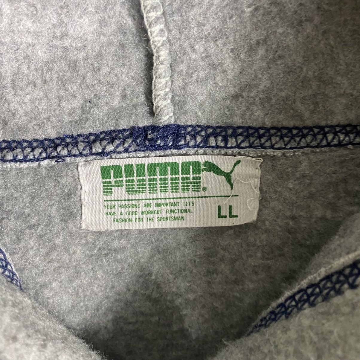 Puma × Vintage Vintage Puma Anorak Fleece Hoodie L Size Grey Colour Size US L / EU 52-54 / 3 - 8 Thumbnail