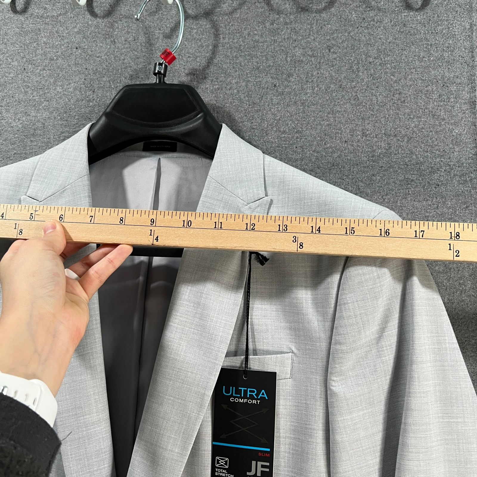 Other J. Ferrar Mens Slim Fit Suit Jacket Gray Size 40LNG Size 40L - 7 Thumbnail