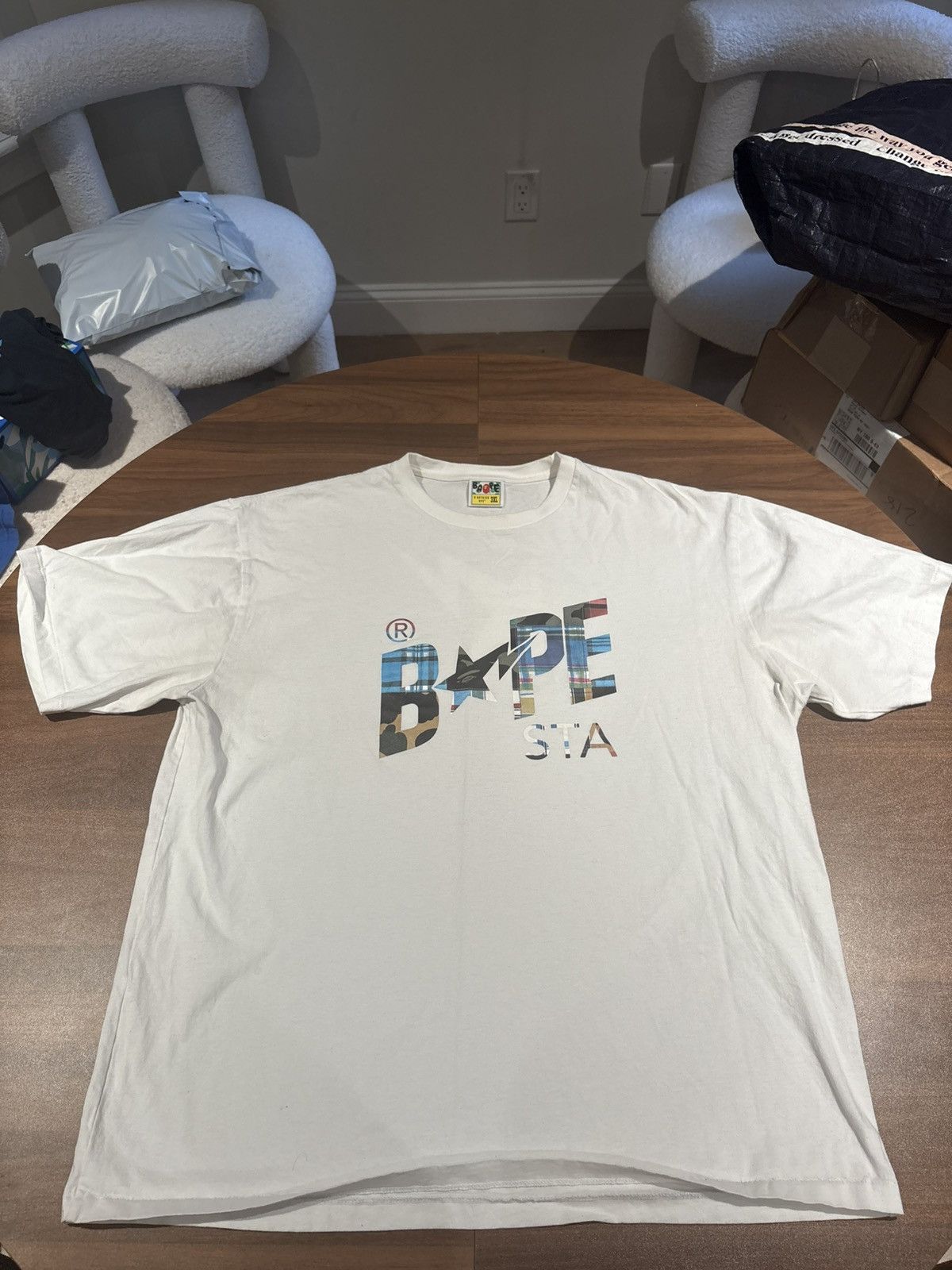 Bape Bapsta patch work logo tee size xxl (tagged 3xl) Size US XXL / EU 58 / 5 - 2 Thumbnail