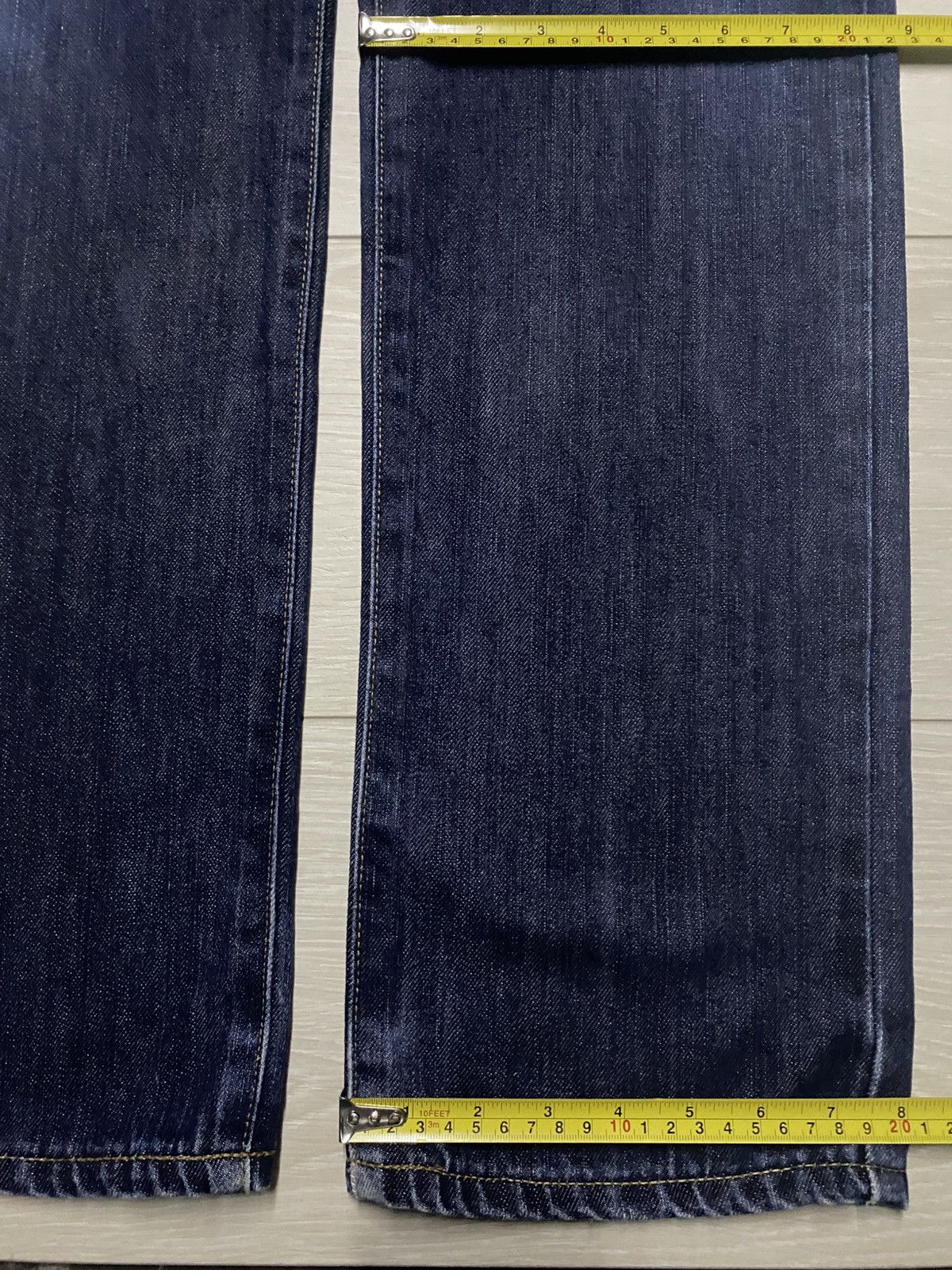 Japanese Brand Vintage Edwin 404 International Basic Blue Wash Loose Jeans Size US 30 / EU 46 - 14 Thumbnail